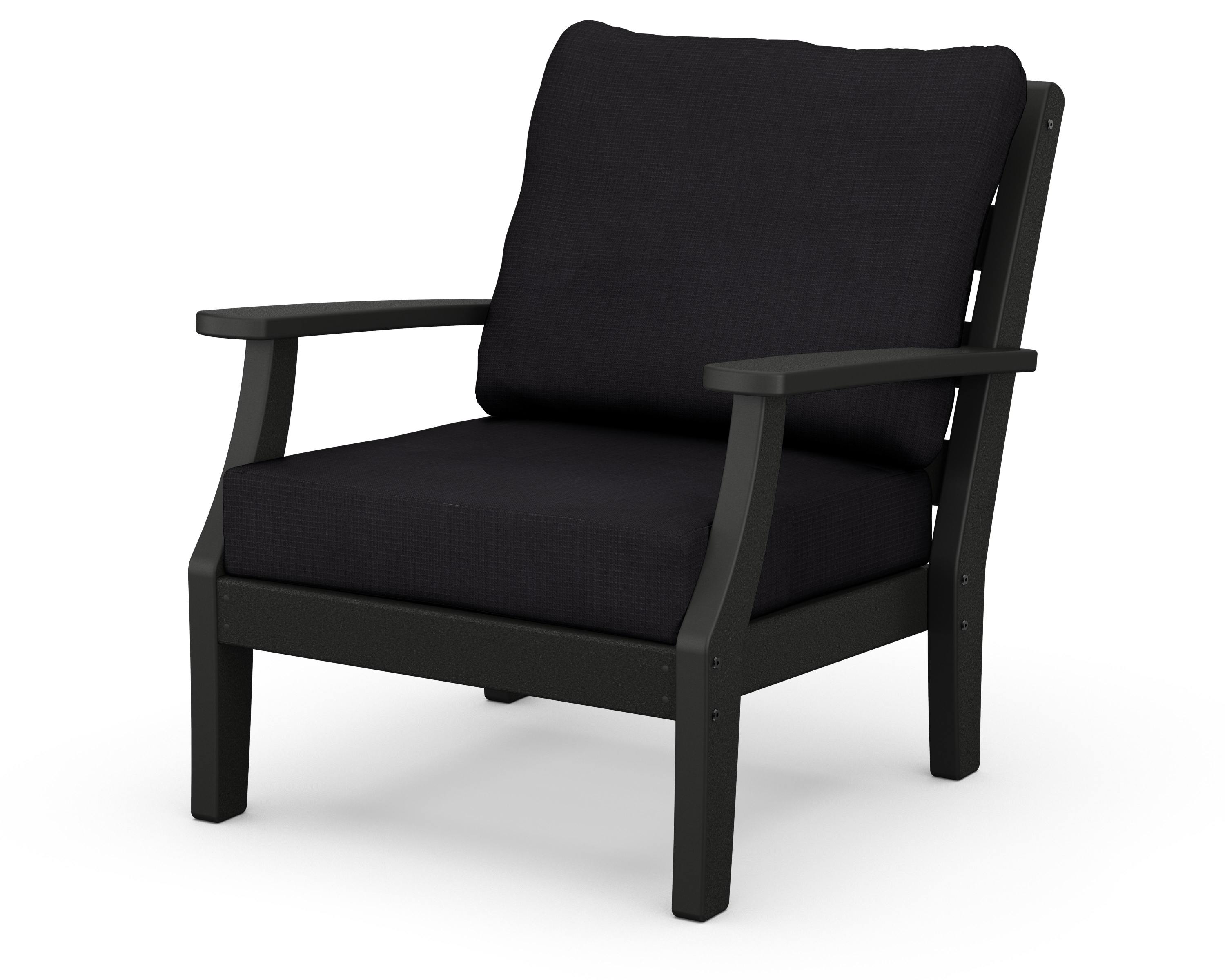 Chesapeake Deep Seating Chair in Black / Midnight Linen