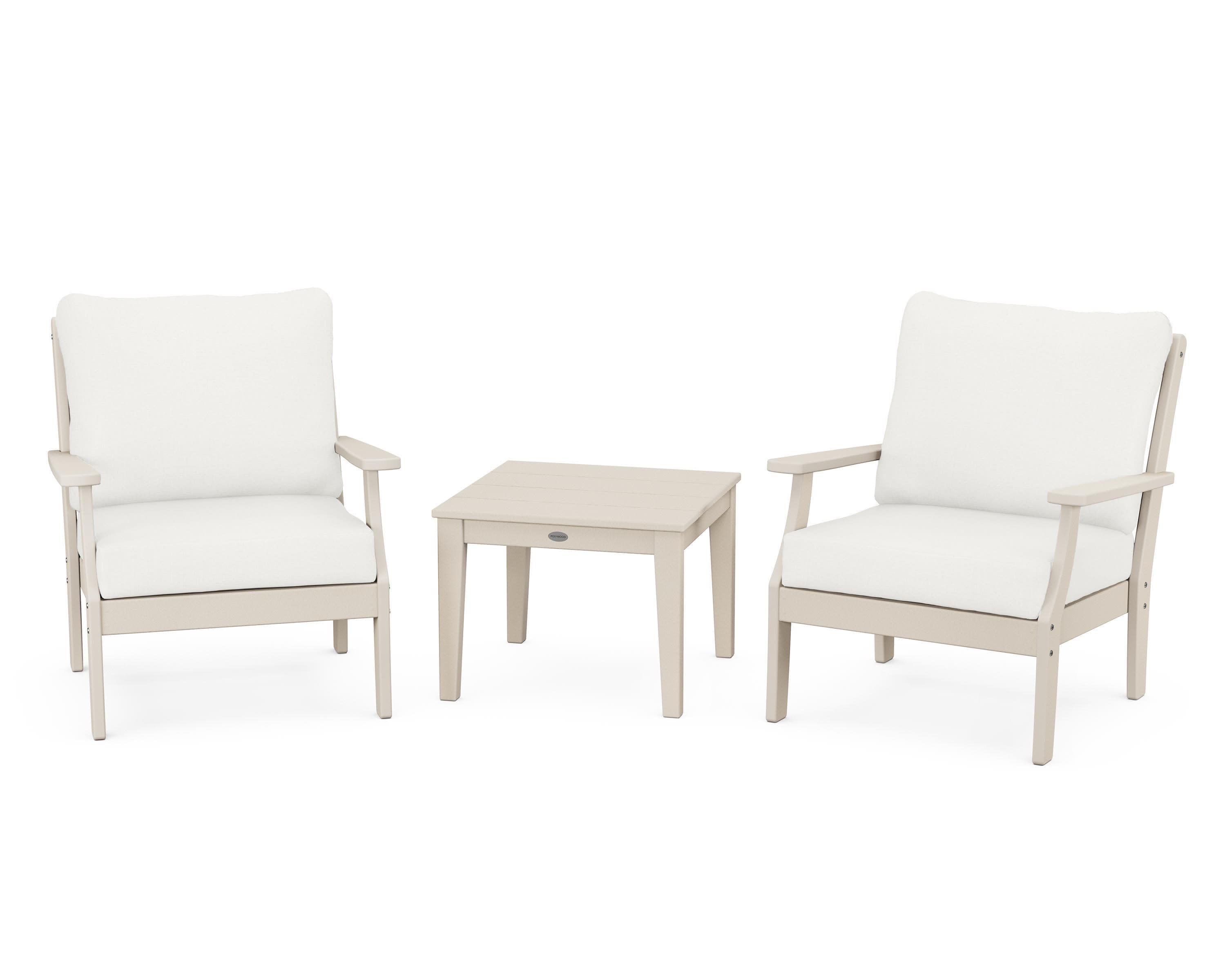 Braxton 3-Piece Deep Seating Set in Sand / Natural Linen