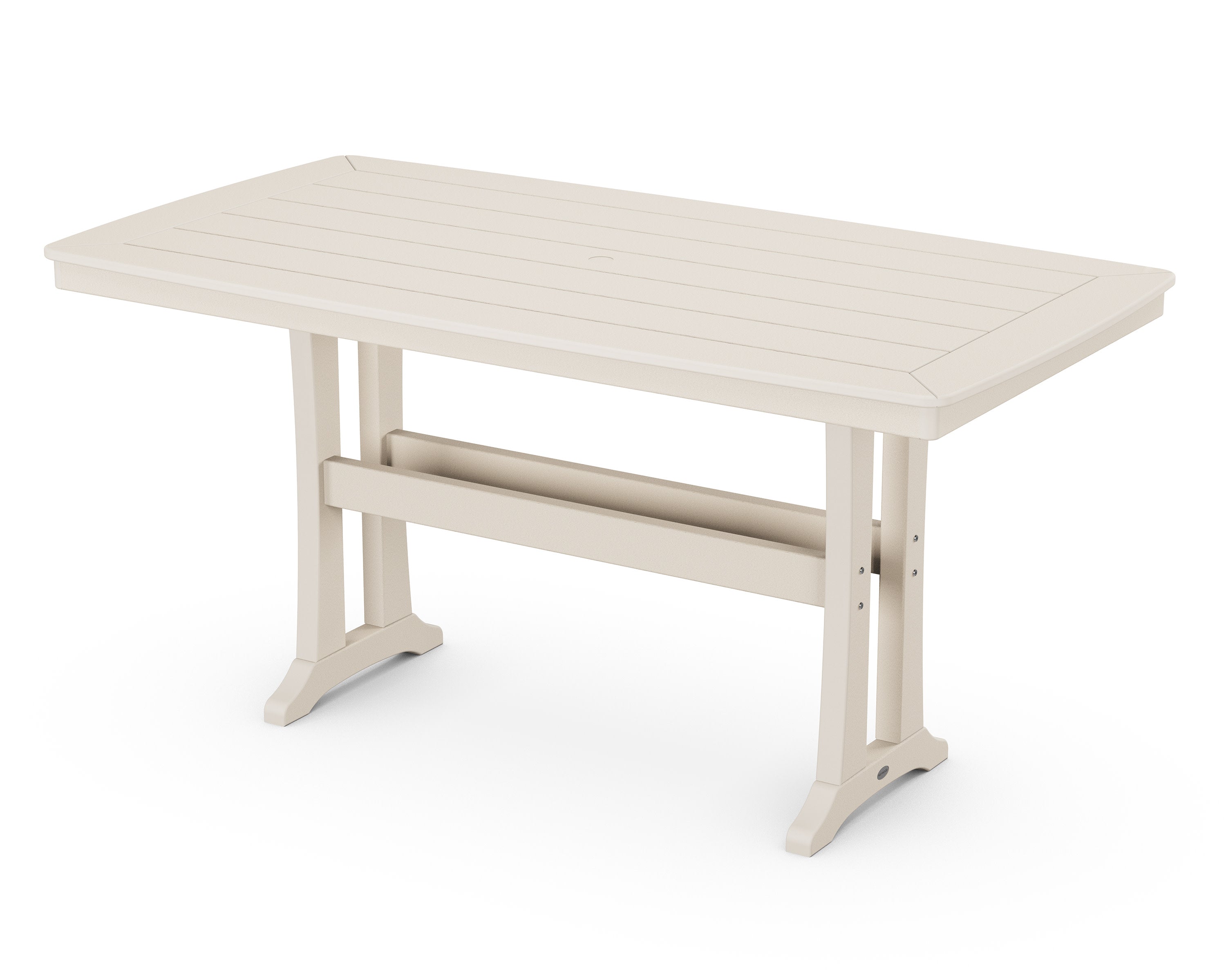 Nautical Trestle 38" x 73" Counter Table in Sand