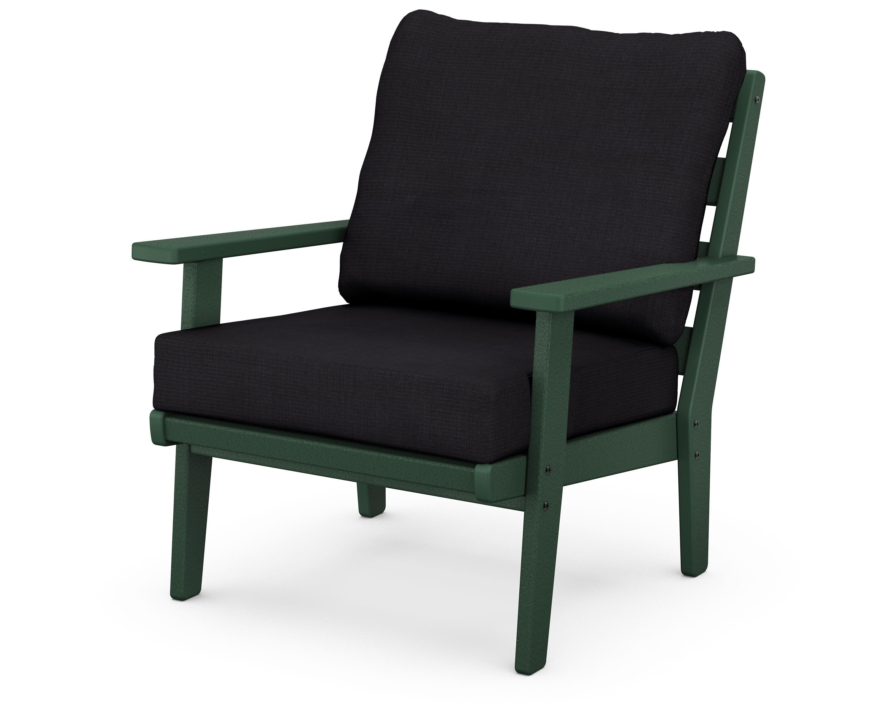 Grant Park Deep Seating Chair in Green / Midnight Linen