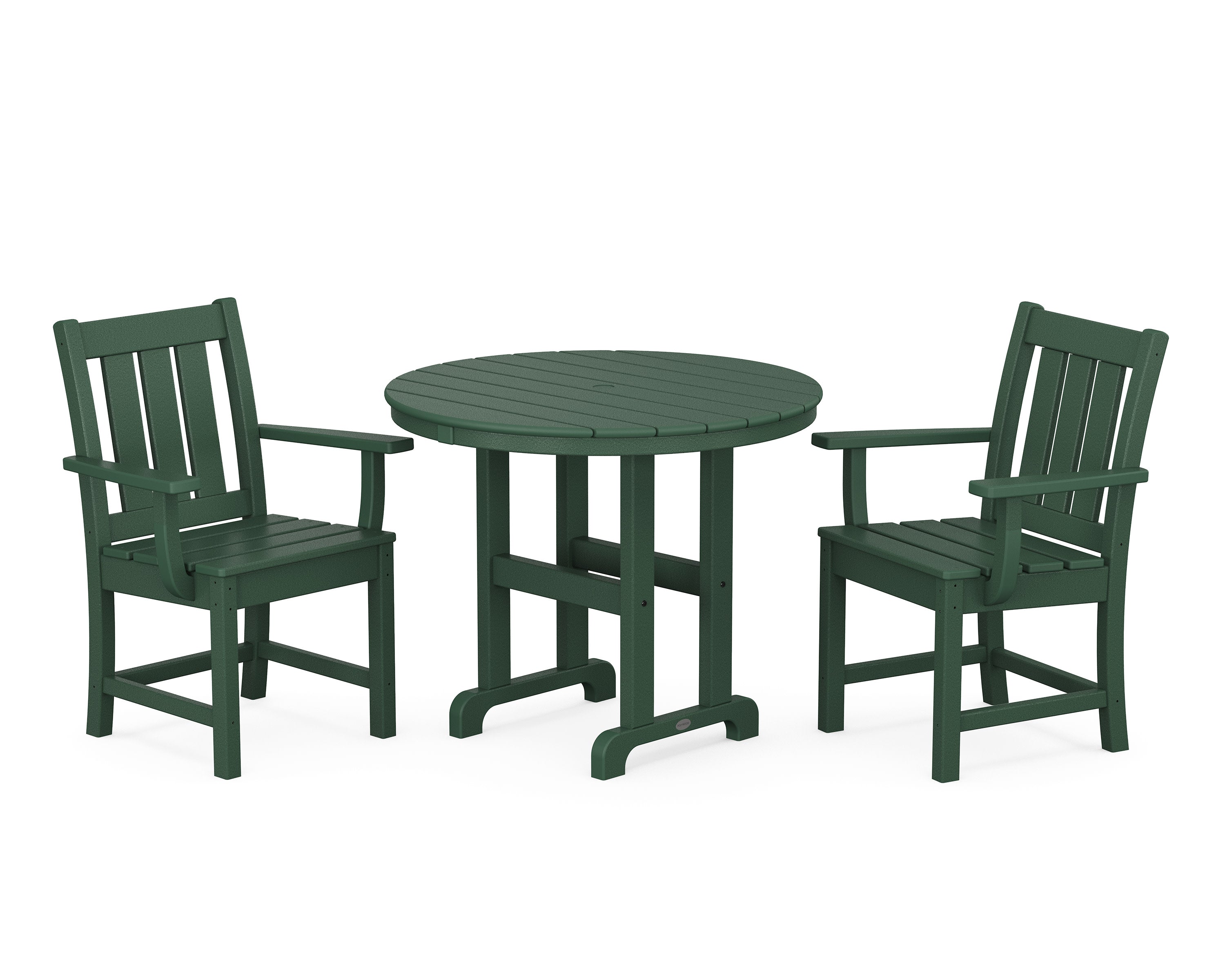 Oxford 3-Piece Farmhouse Dining Set in Green