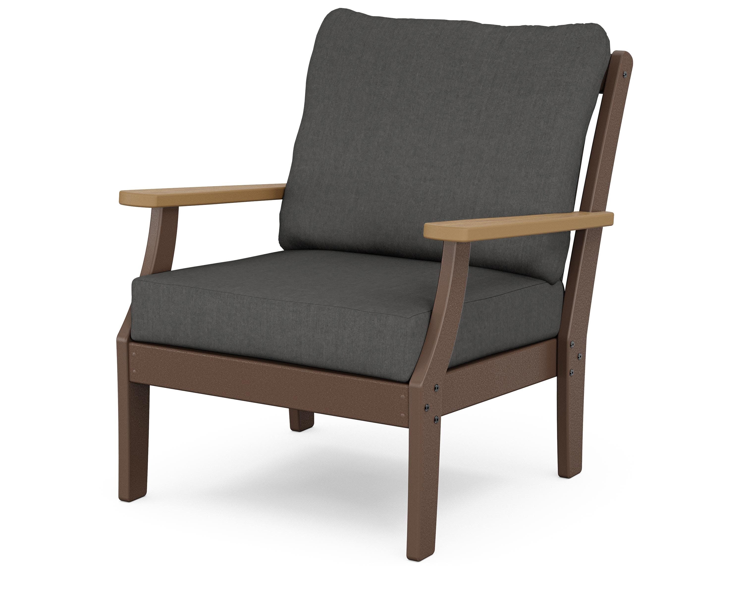 Braxton Deep Seating Chair in Mahogany / Natural / Spectrum Carbon