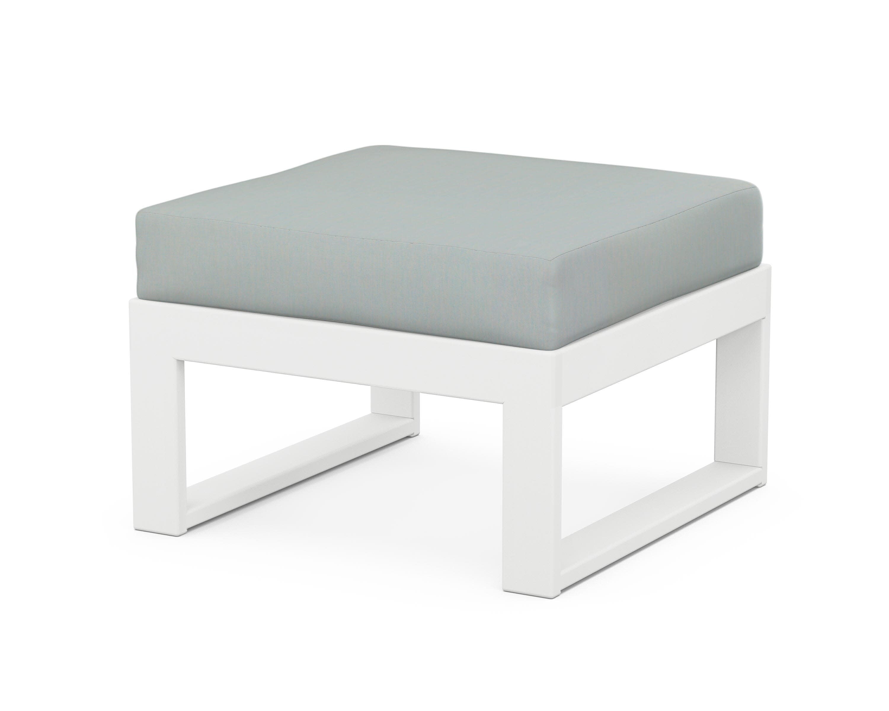 Modular Ottoman - Modern in White / Spa