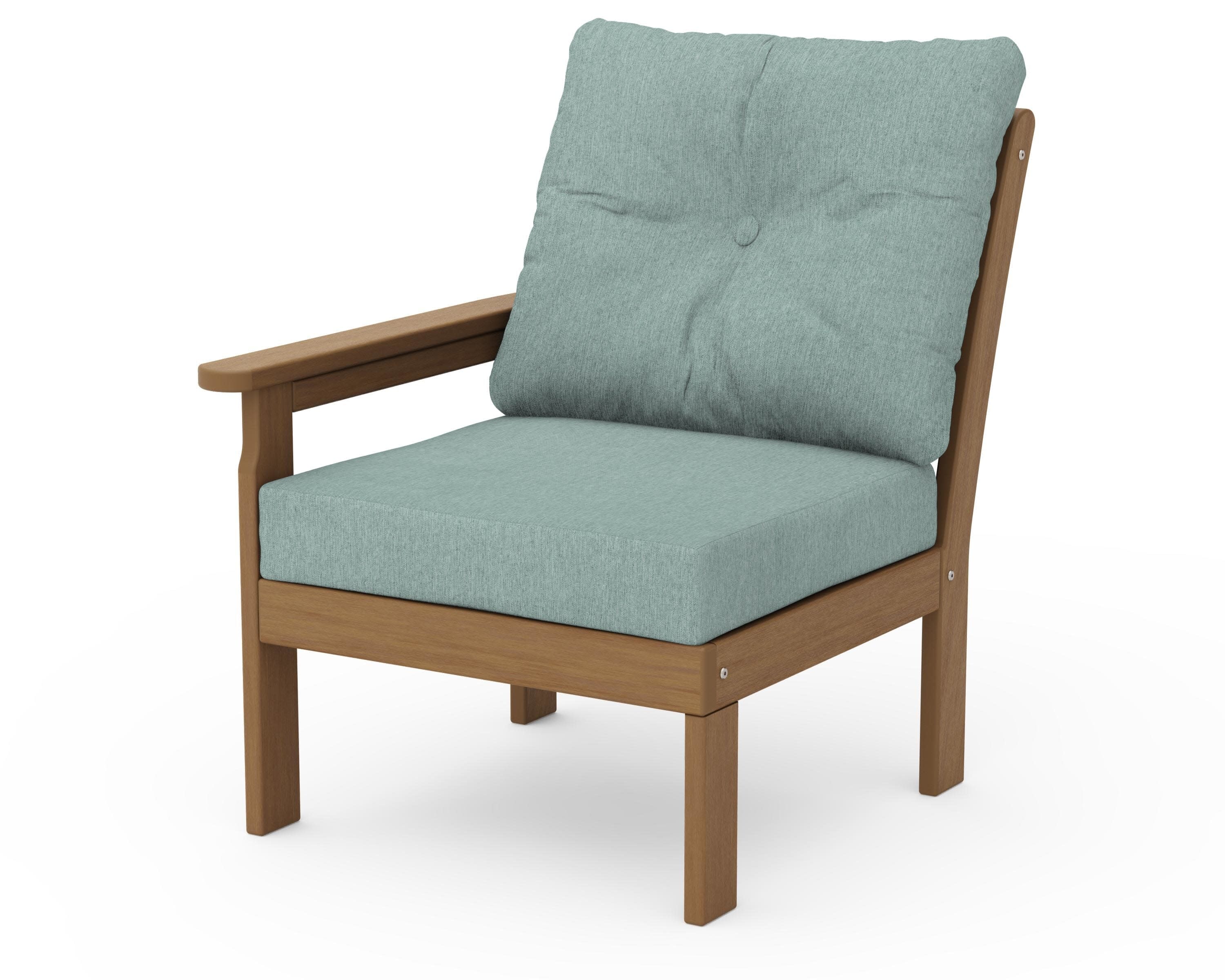 Vineyard Modular Left Arm Chair in Natural / Glacier Spa