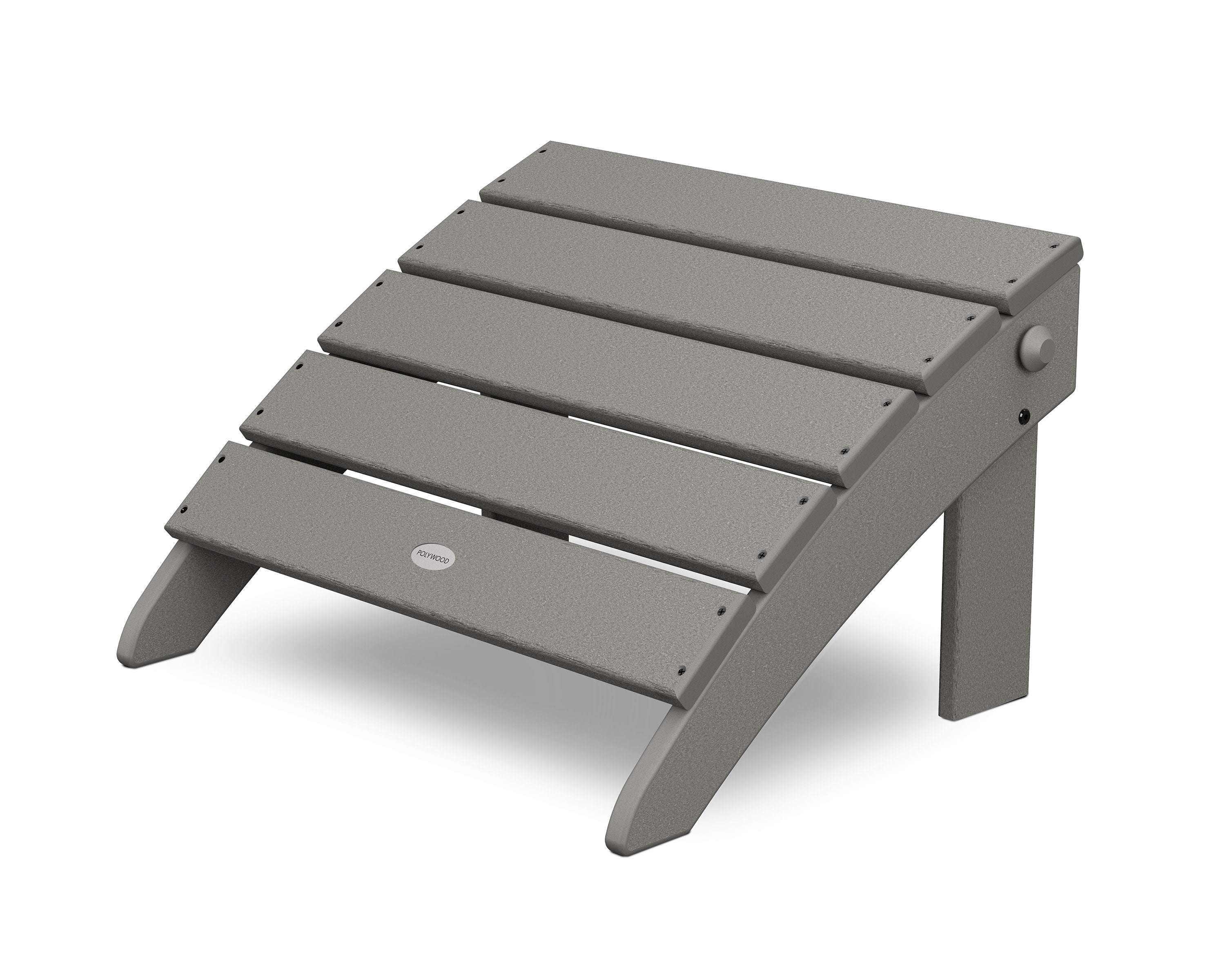 Classic Oversized Adirondack Folding Ottoman in Slate Grey