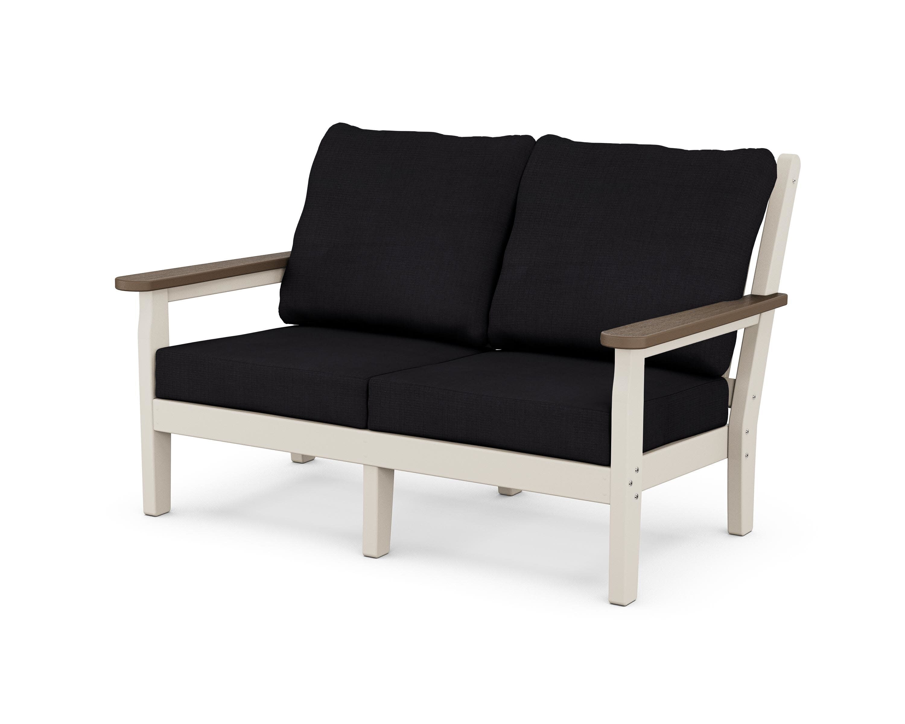 Chippendale Deep Seating Loveseat in Sand / Kona / Midnight Linen
