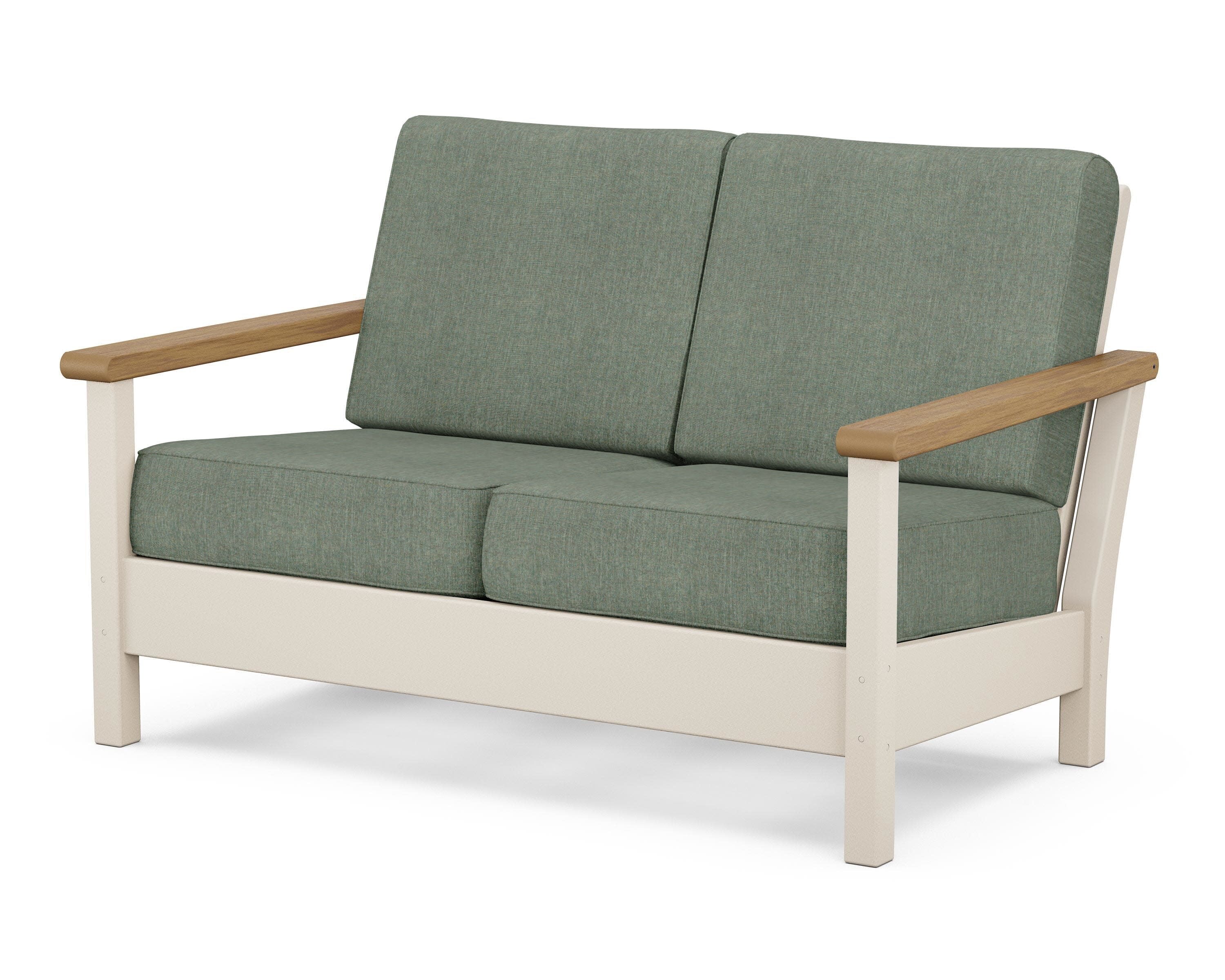 Harbour Deep Seating Loveseat in Sand / Natural / Cast Sage