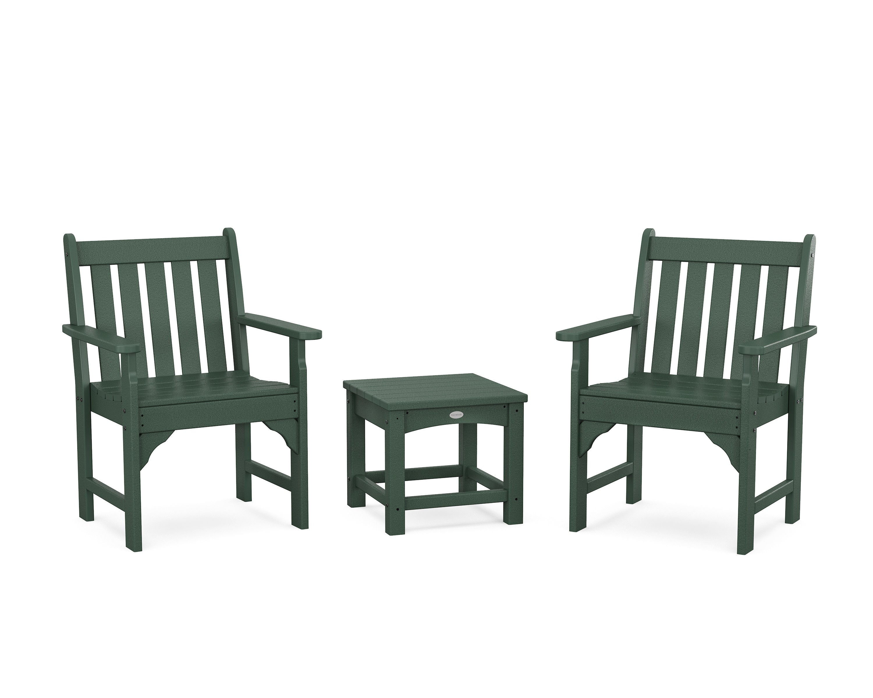 Vineyard 3-Piece Garden Chair Set in Green