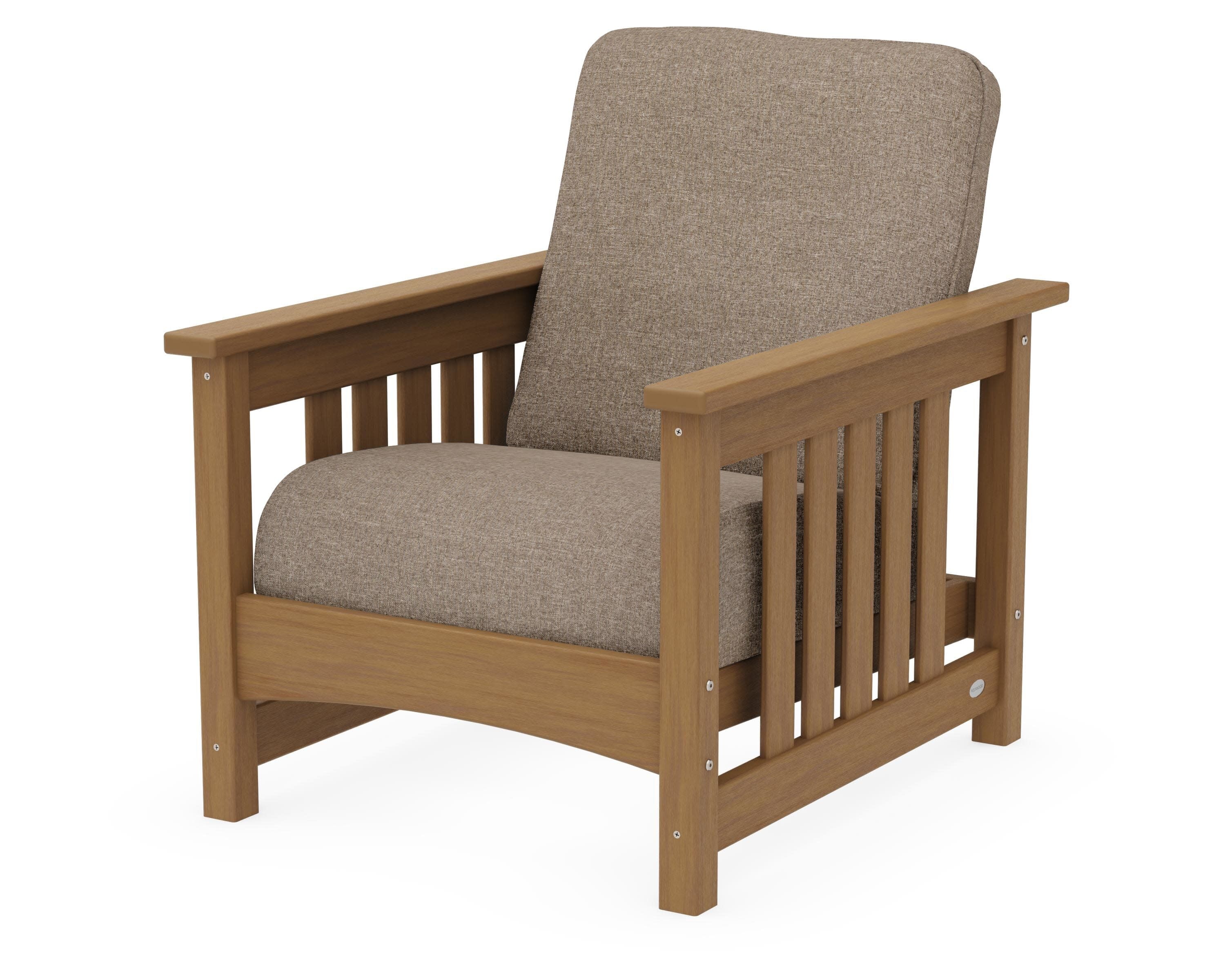 Club Mission Chair in Natural / Spiced Burlap