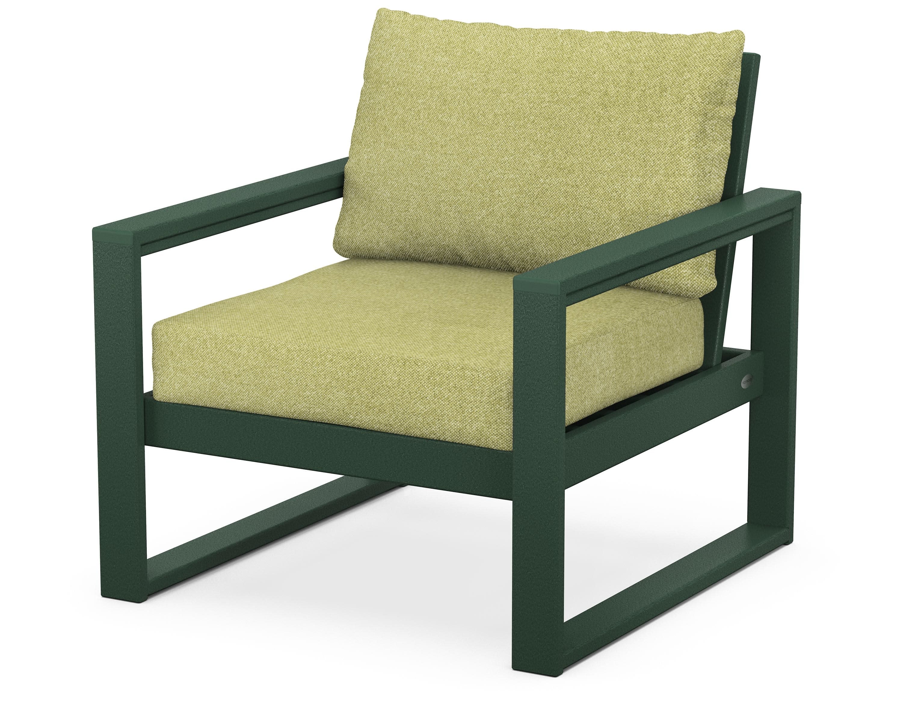 EDGE Club Chair in Green / Chartreuse Boucle