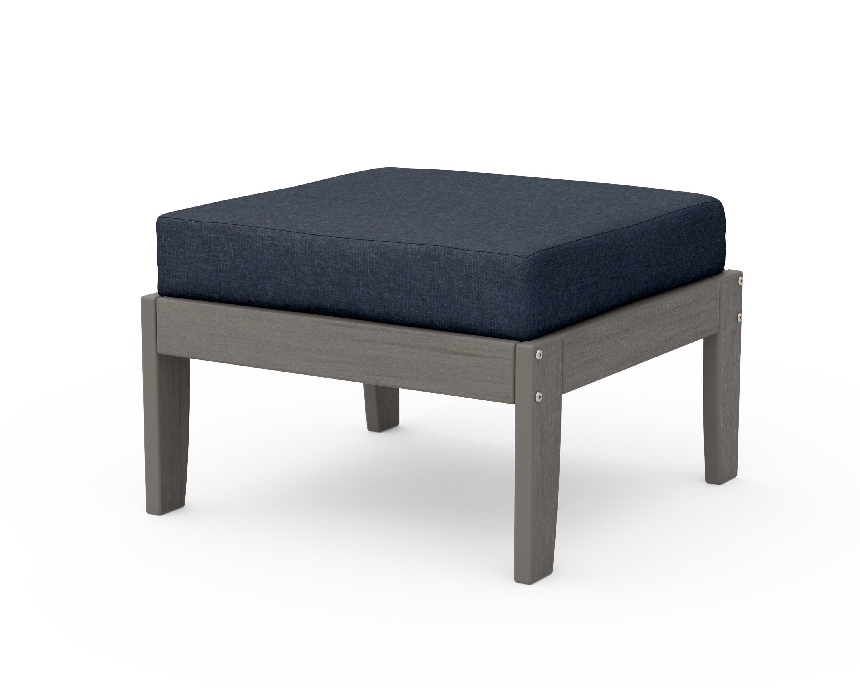 Modular Ottoman - Classic in Driftwood / Marine Indigo
