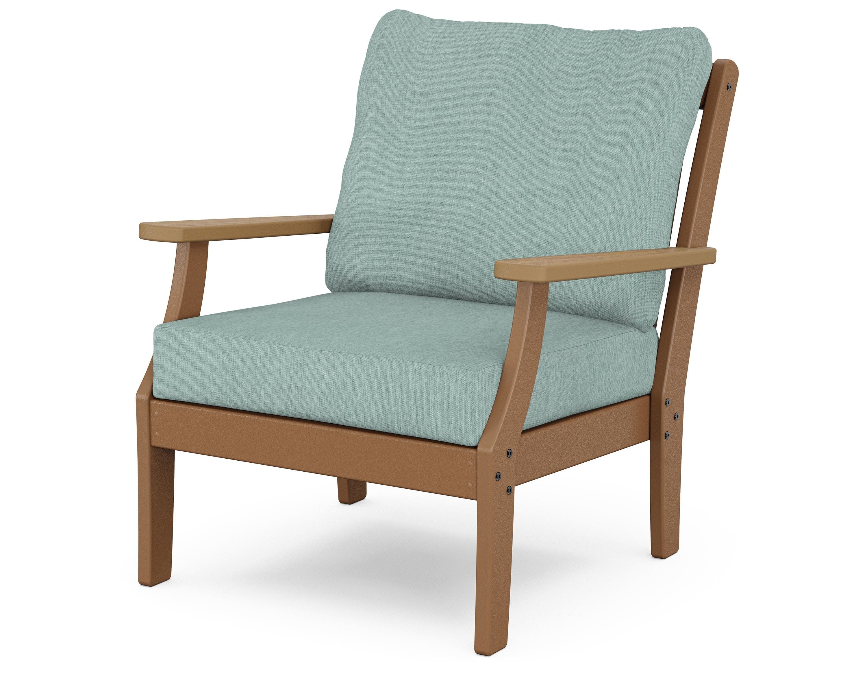 Braxton Deep Seating Chair in Teak / Natural / Glacier Spa