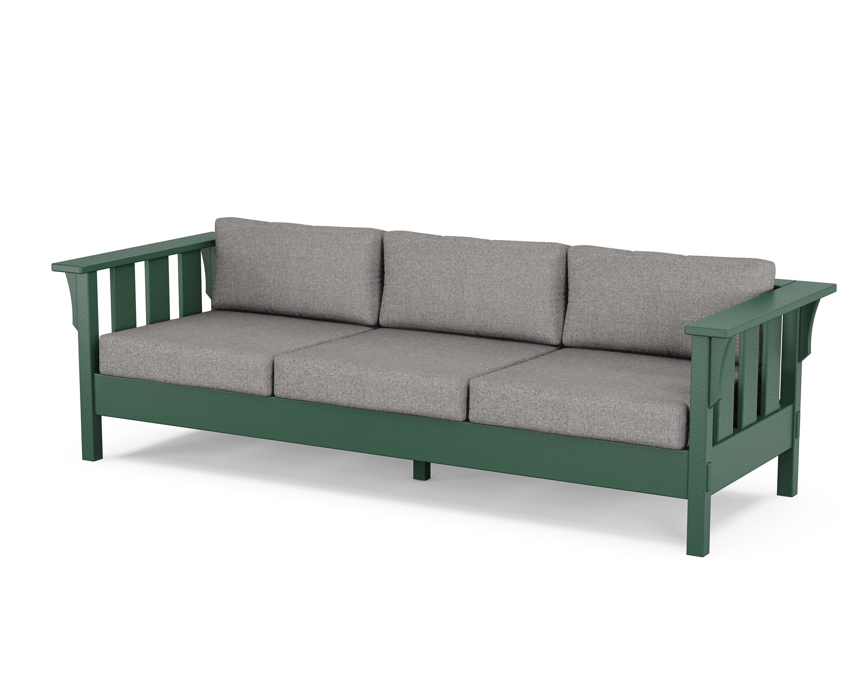 Acadia Deep Seating Sofa in Green / Grey Mist