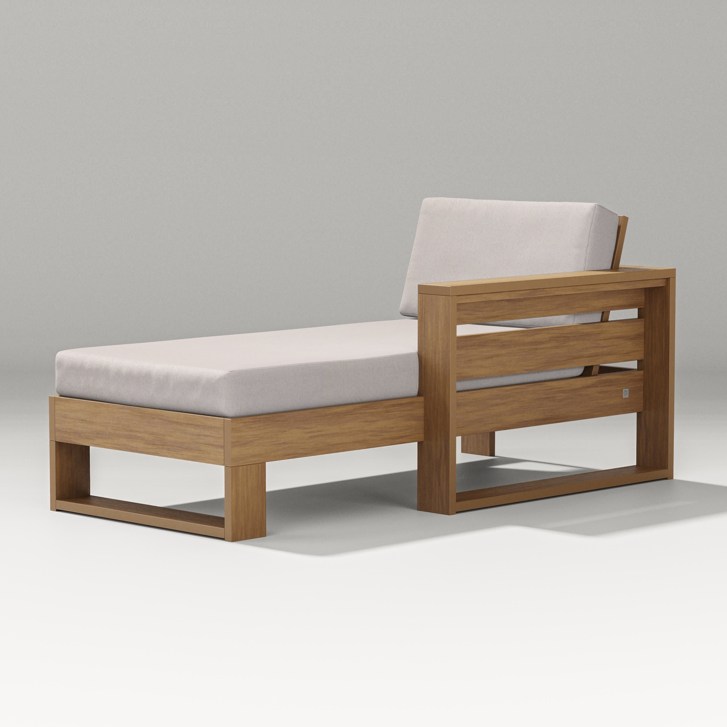 Latitude Modular Right Arm Chaise in Natural / Dune Burlap