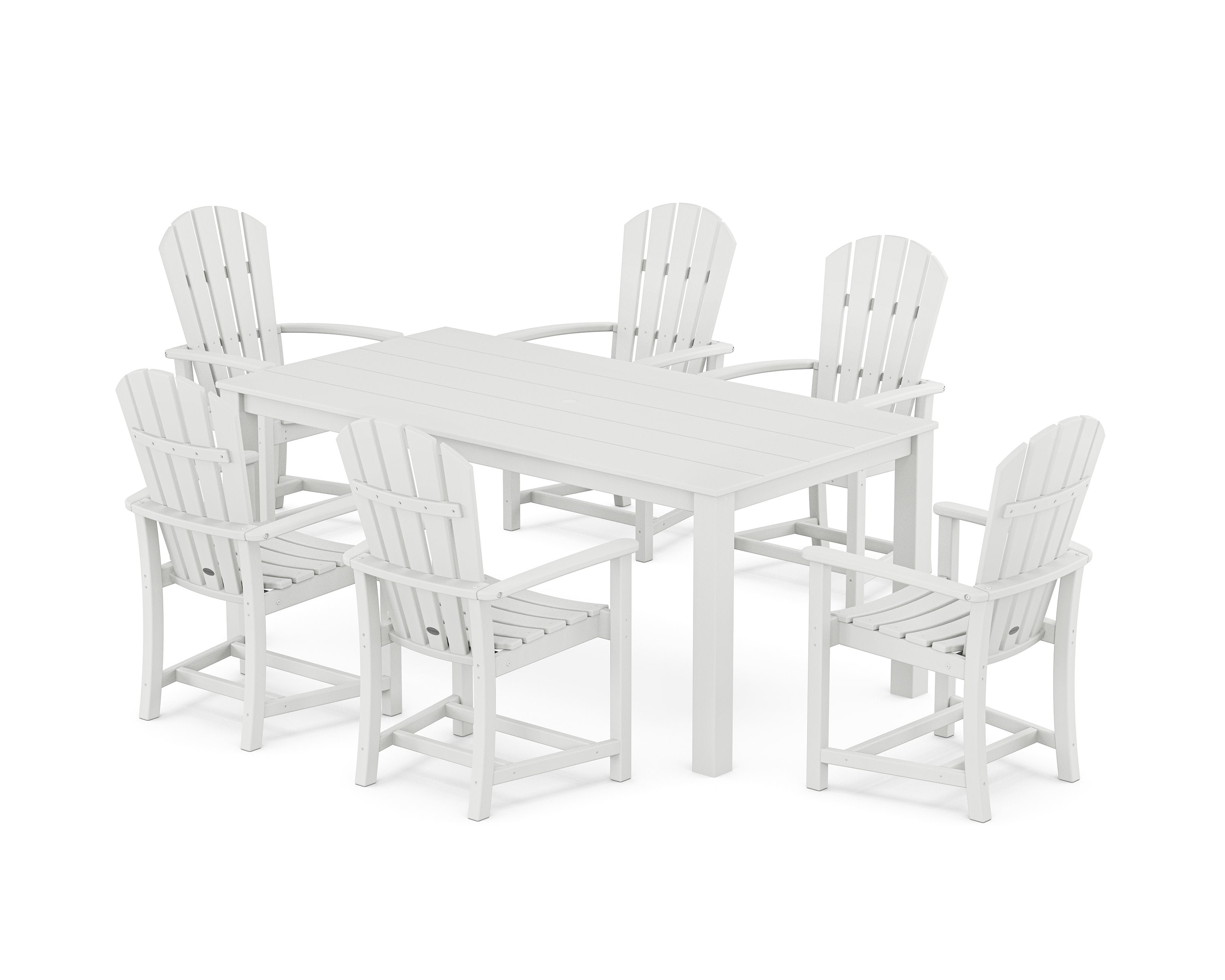 Palm Coast 7-Piece Parsons Dining Set in White