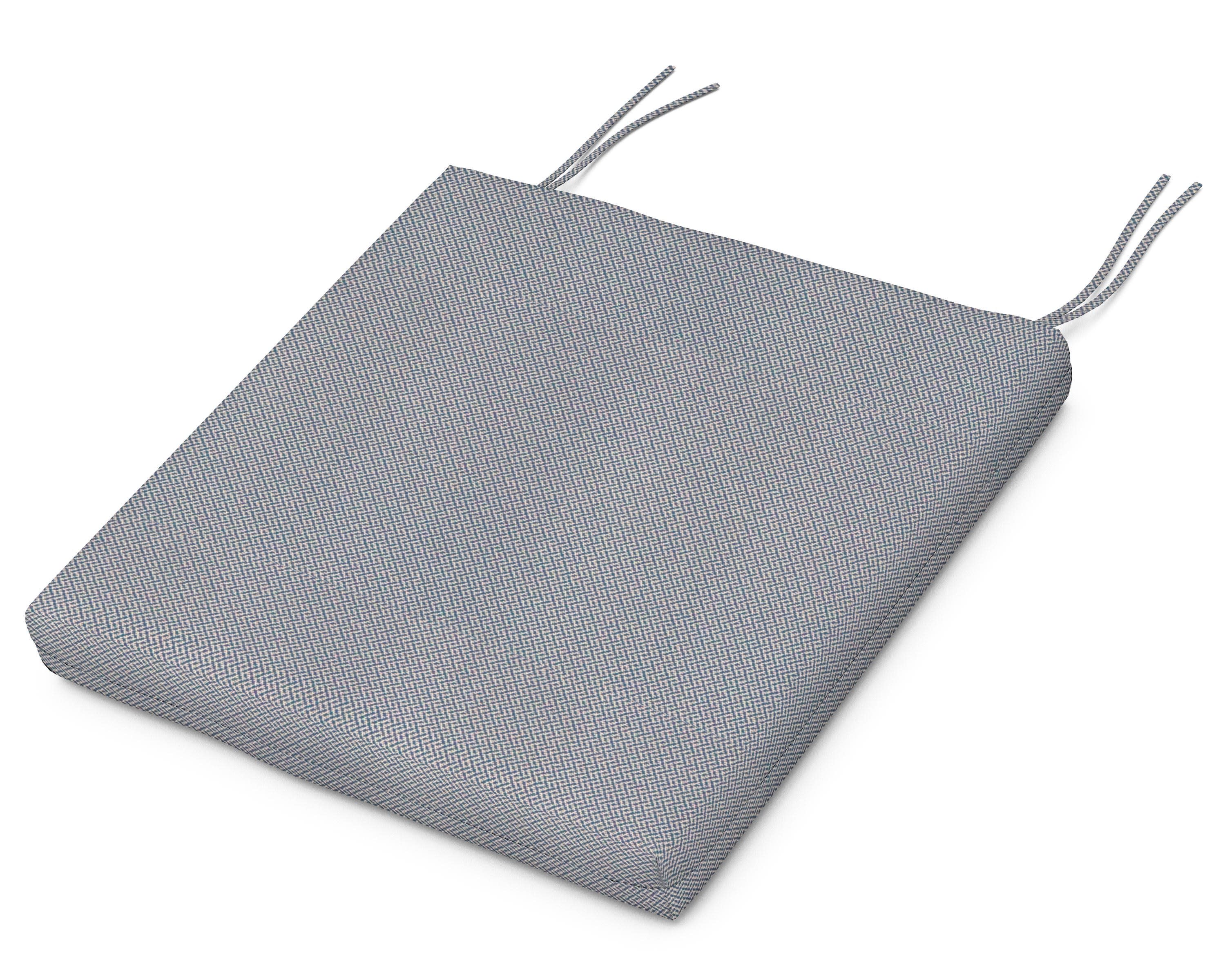 Acadia Dining Arm Seat Pad in Lattice Sky Blue