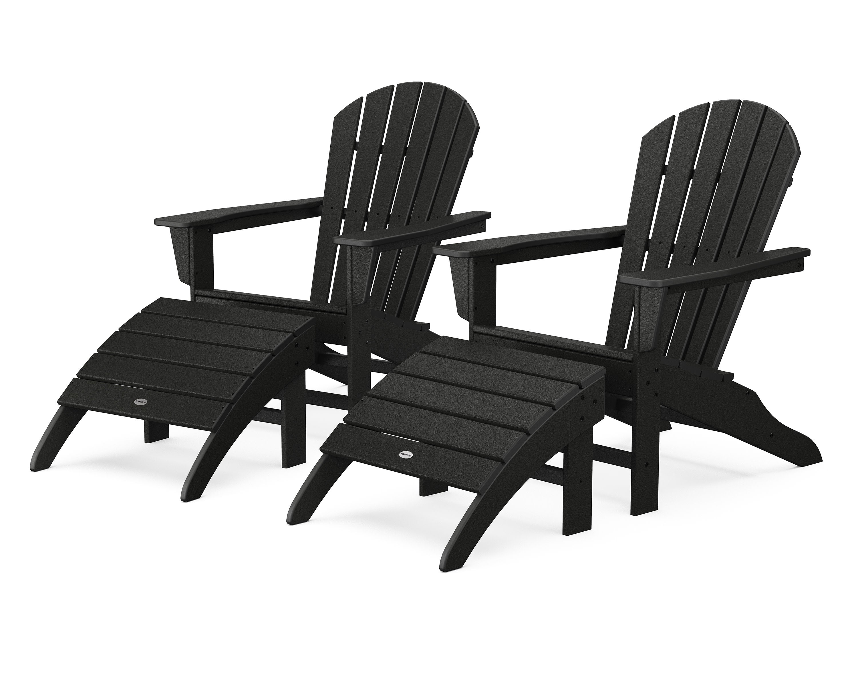 South Beach 4-Piece Adirondack Set in Black
