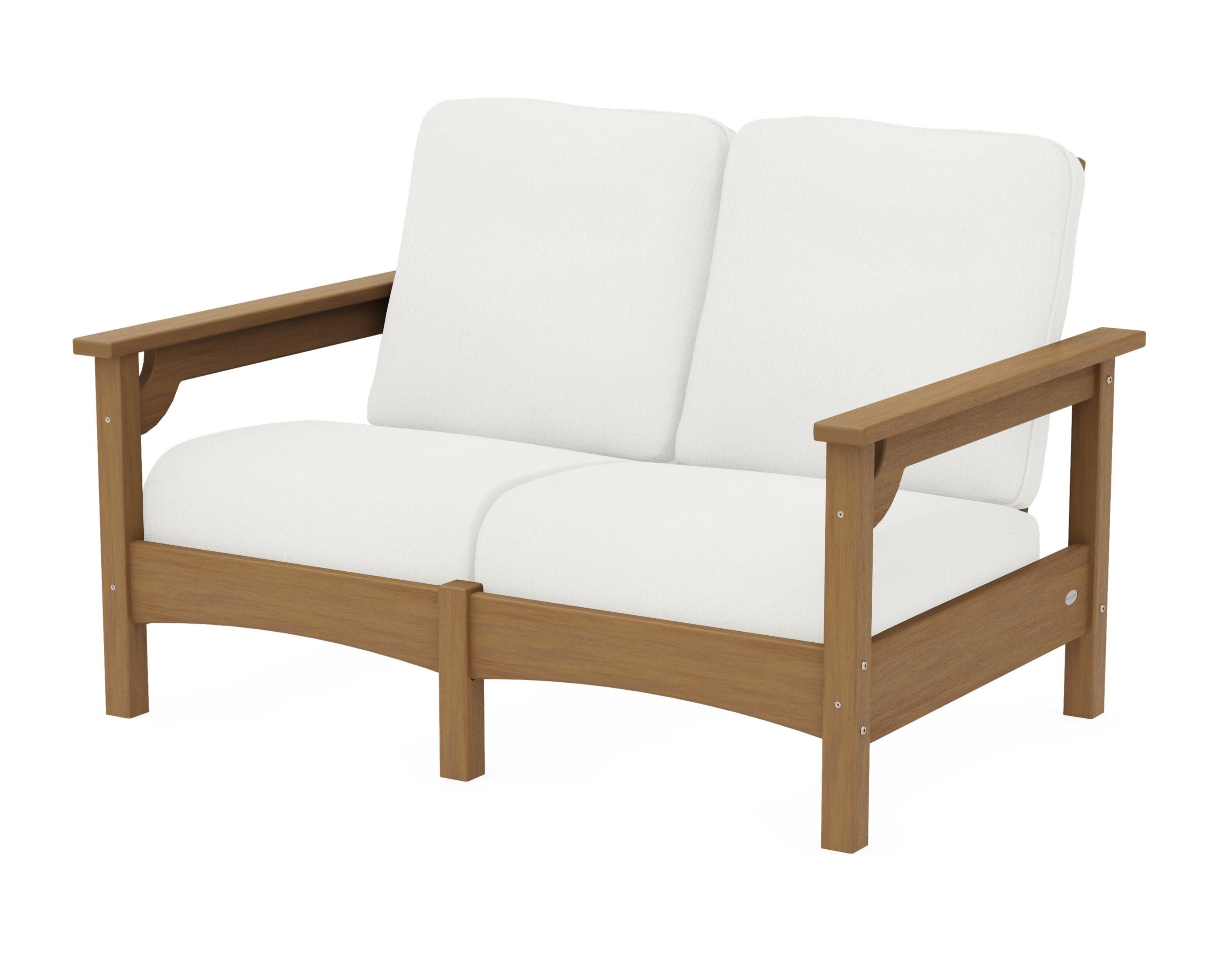 Club Loveseat in Natural / Natural Linen