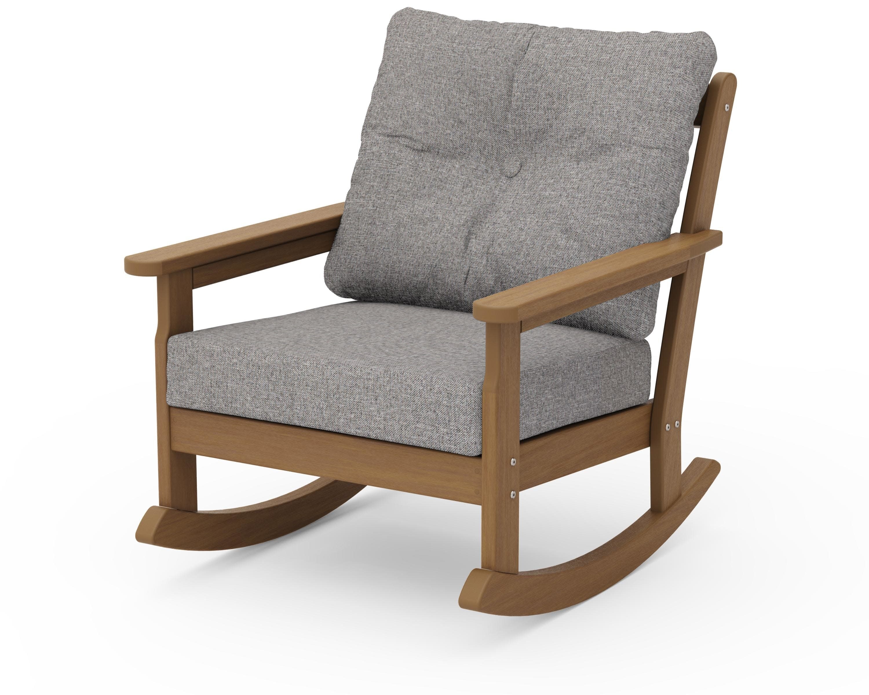 Vineyard Deep Seating Rocking Chair in Natural / Grey Mist