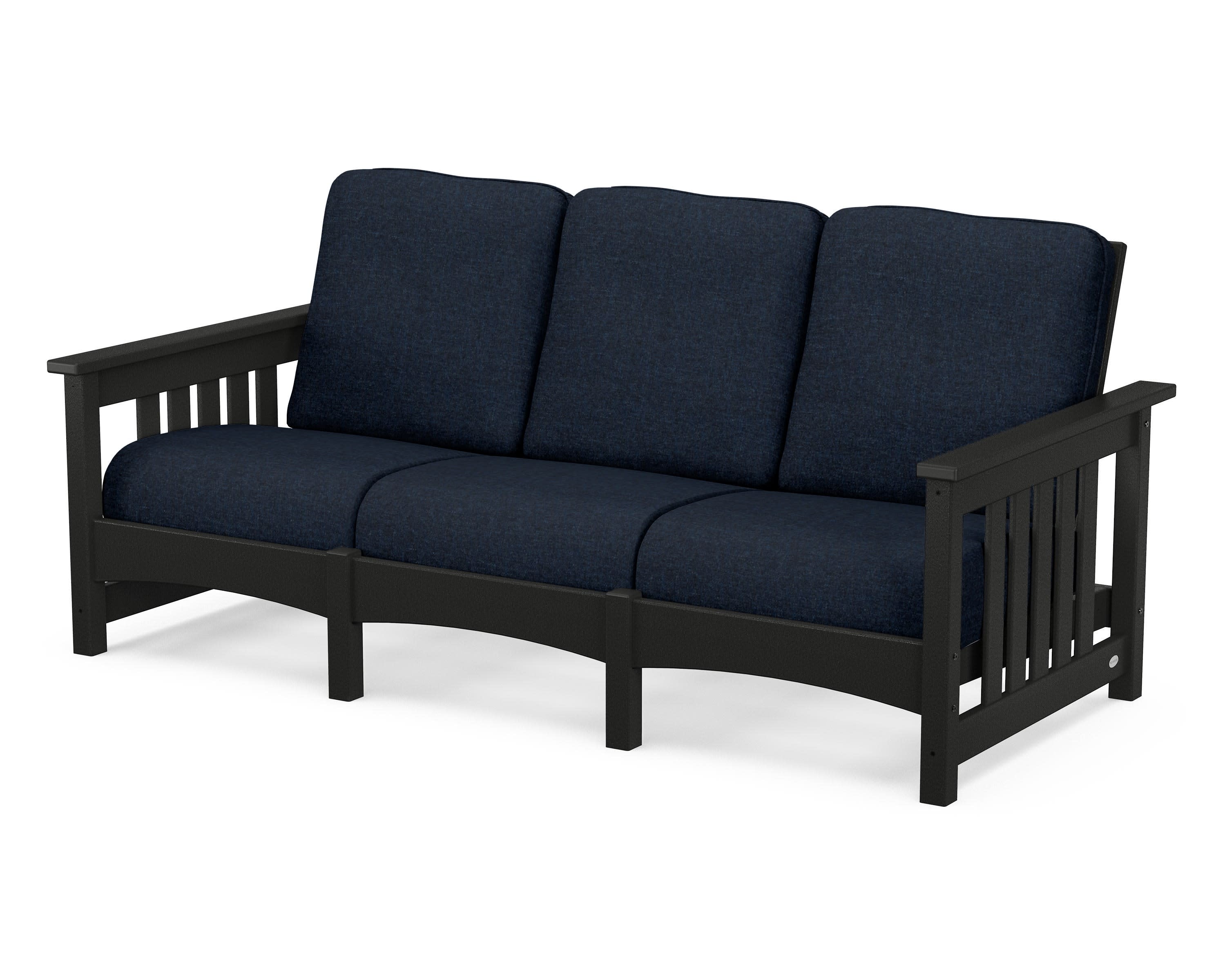 Club Mission Sofa in Black / Marine Indigo