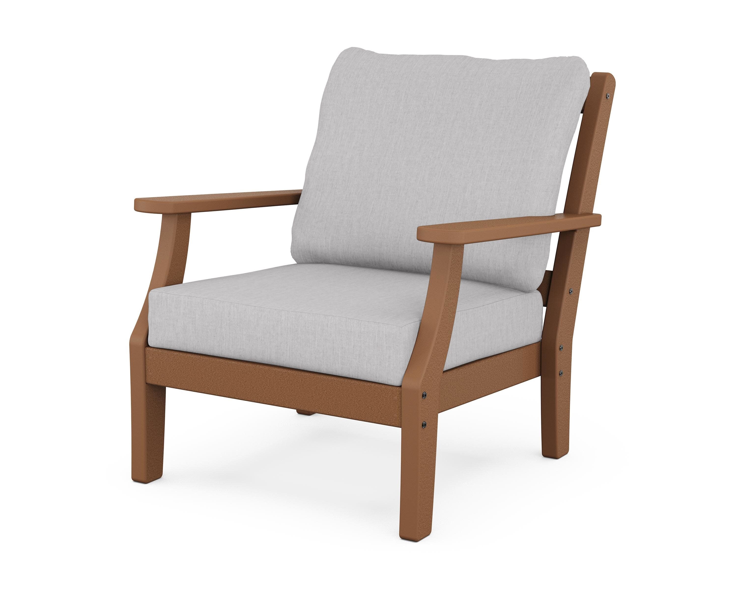 Chinoiserie Deep Seating Chair in Teak / Granite