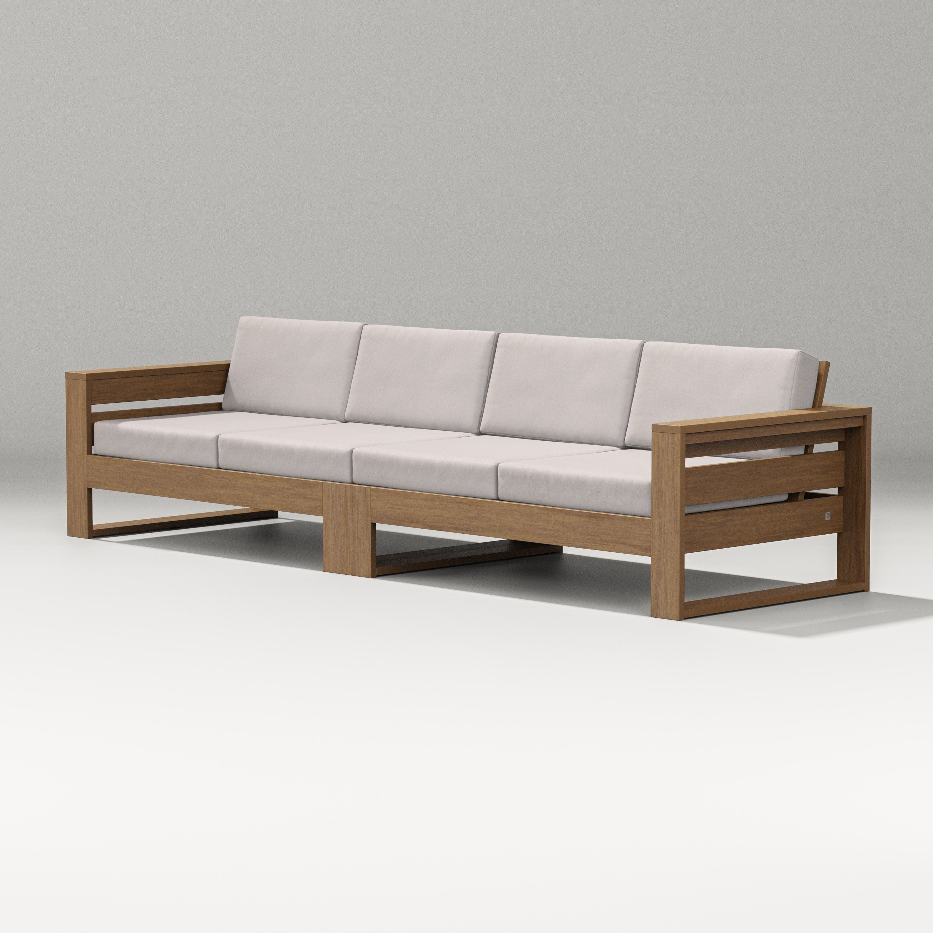 Latitude Straight Sectional in Natural / Dune Burlap
