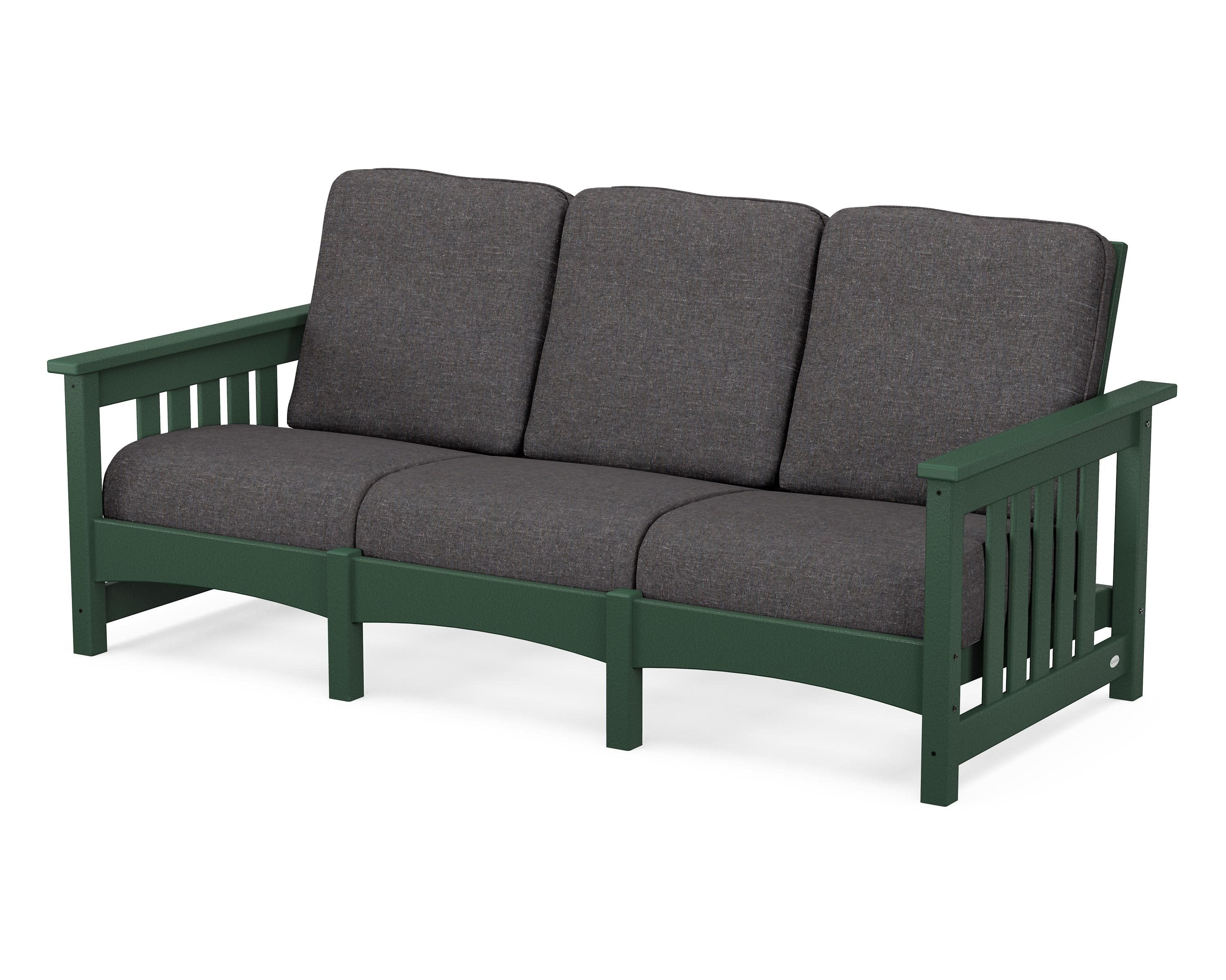 Club Mission Sofa in Green / Ash Charcoal
