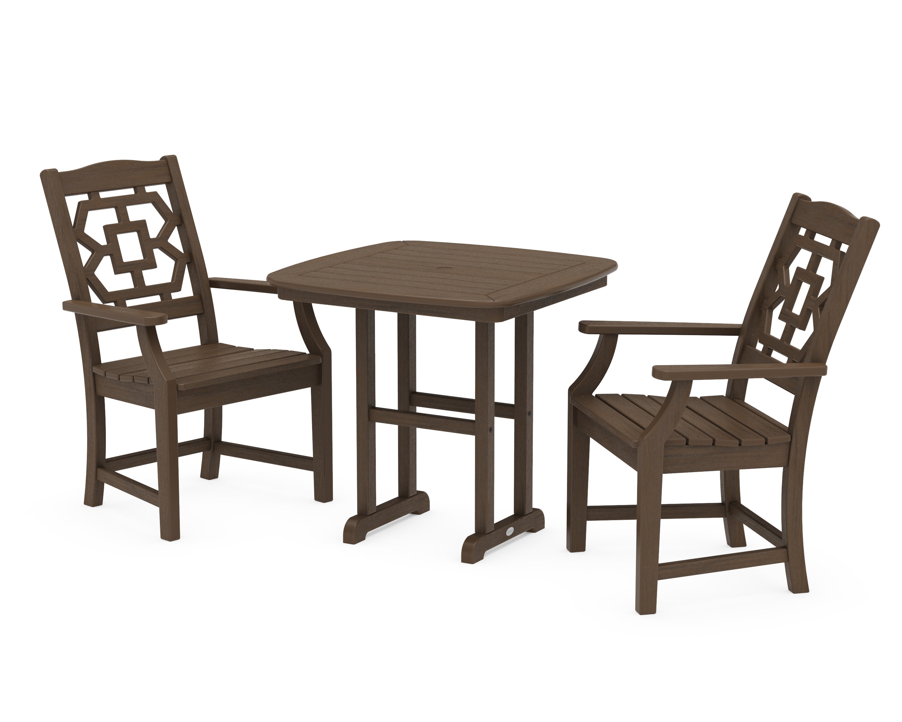 Chinoiserie 3-Piece Dining Set in Kona