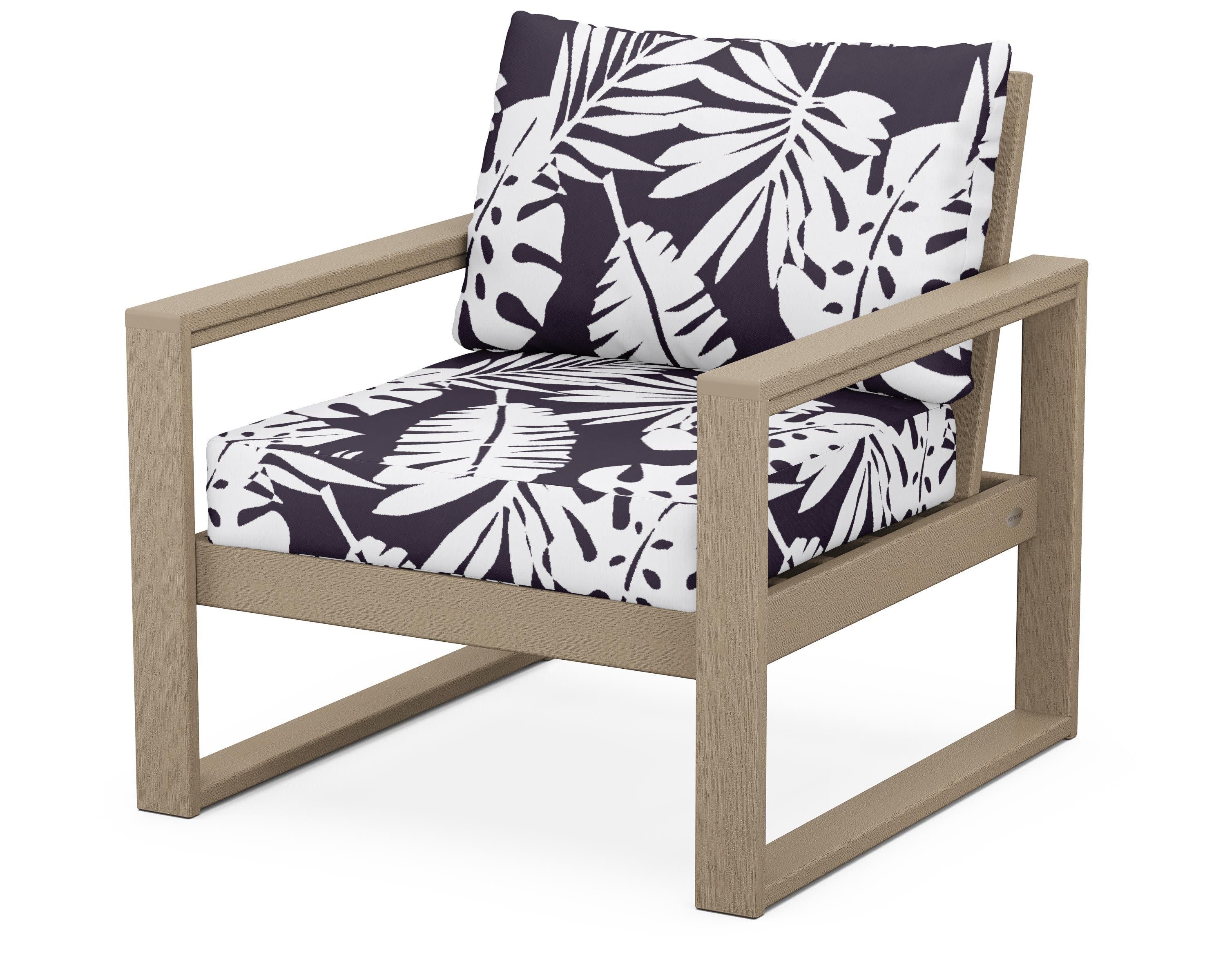 EDGE Club Chair in Vintage Sahara / Leaf Navy