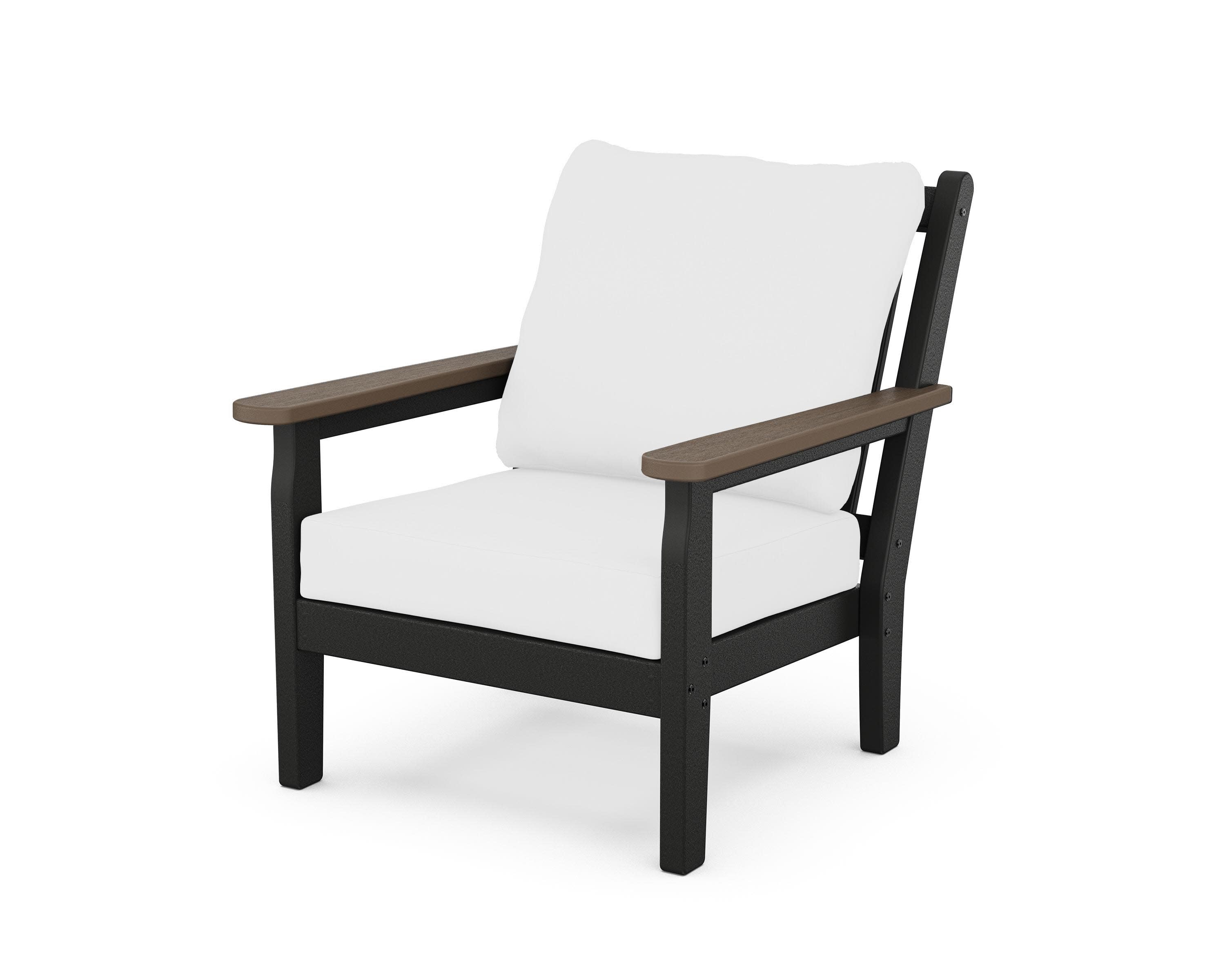 Chippendale Deep Seating Chair in Black / Kona / Natural