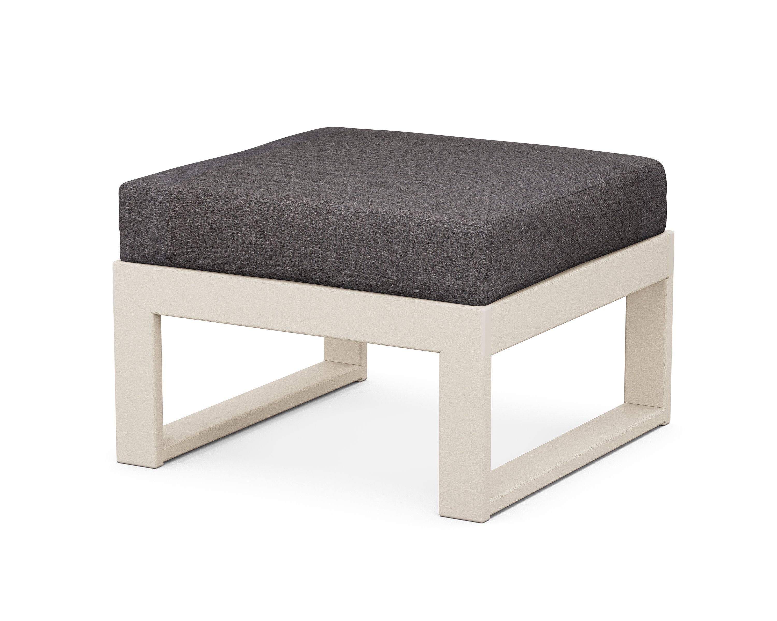 Modular Ottoman - Modern in Sand / Ash Charcoal