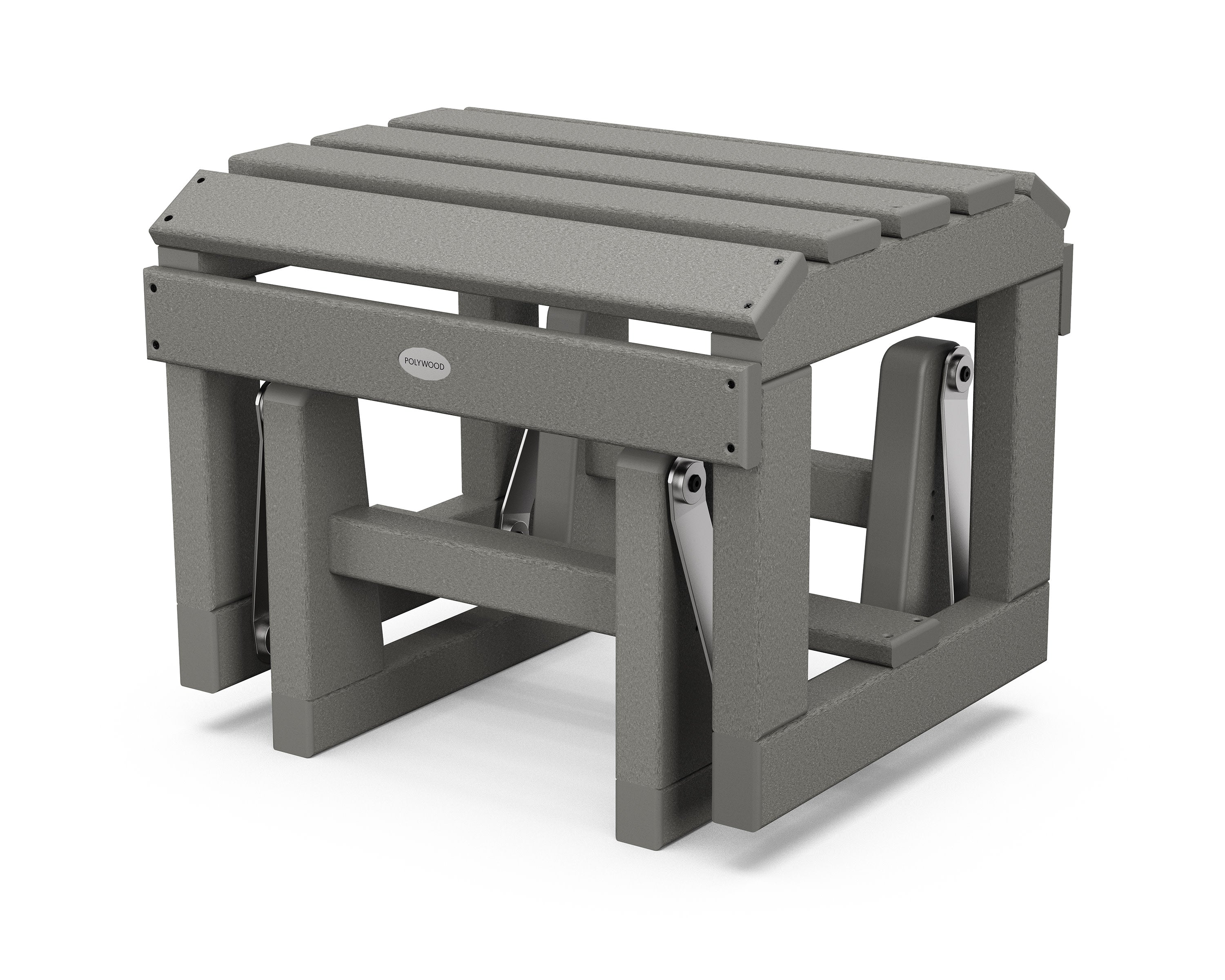 Classic Adirondack Glider Ottoman in Slate Grey