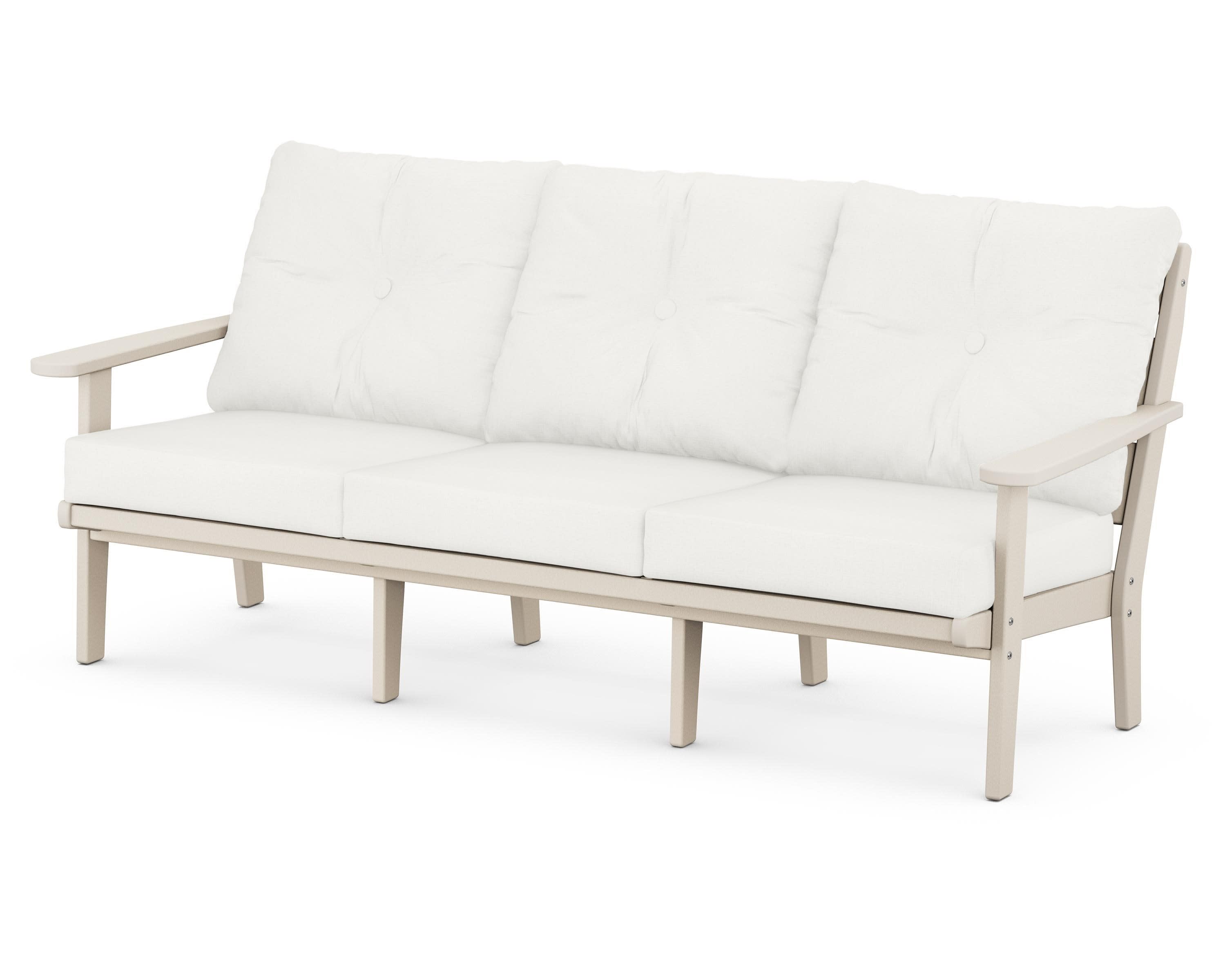 Lakeside Deep Seating Sofa in Sand / Natural Linen