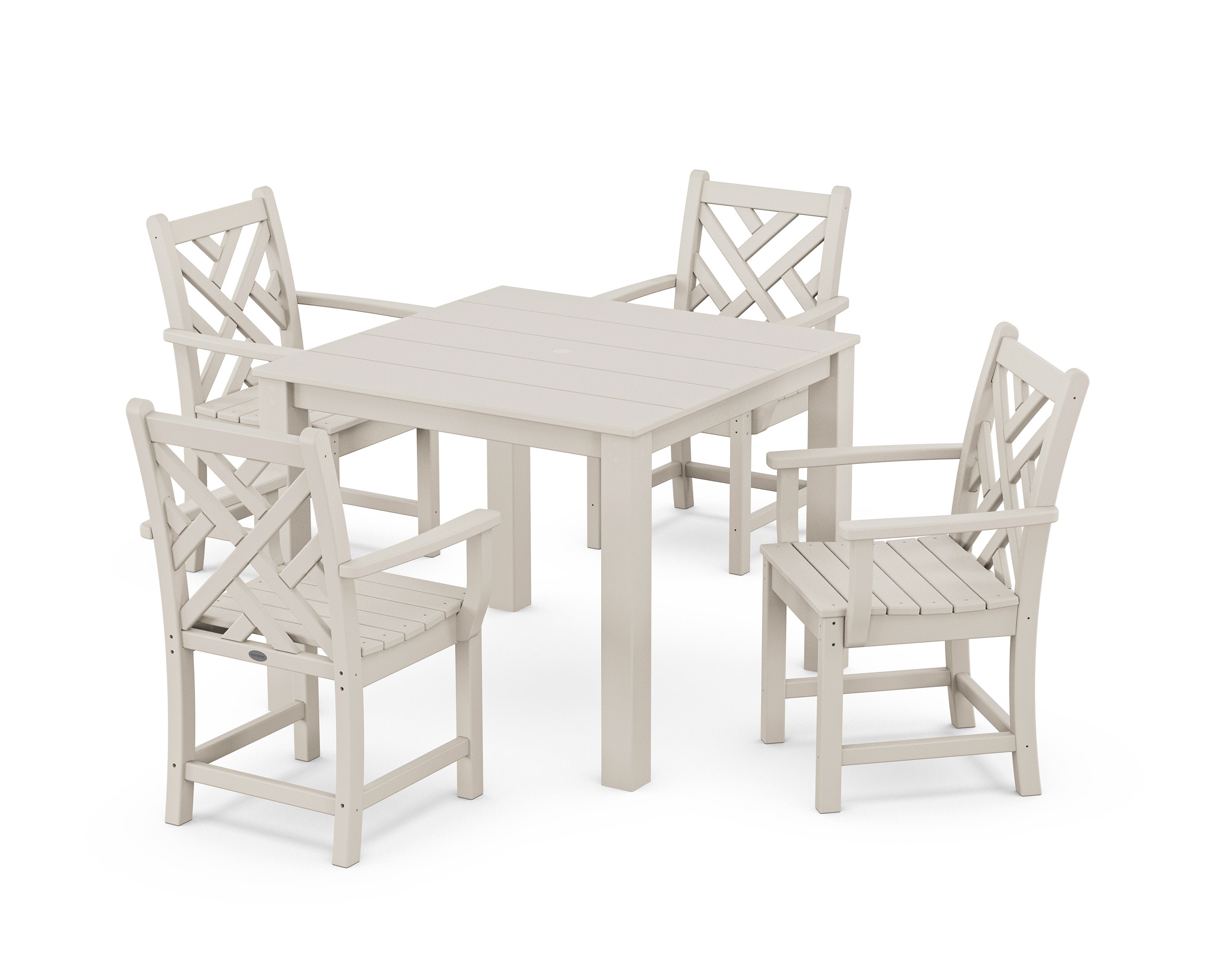 Chippendale 5-Piece Parsons Dining Set in Sand