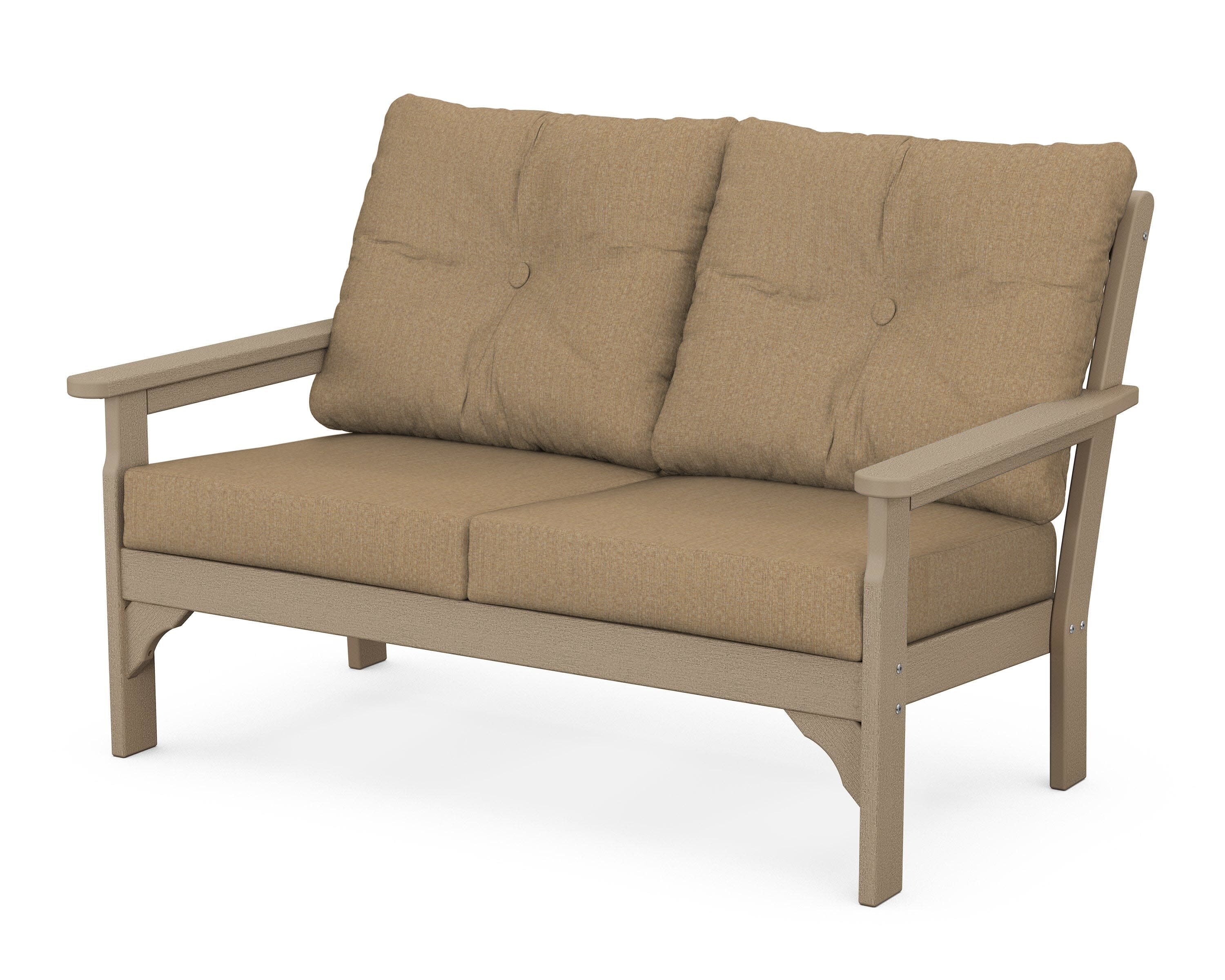 Vineyard Deep Seating Loveseat in Vintage Sahara / Sesame