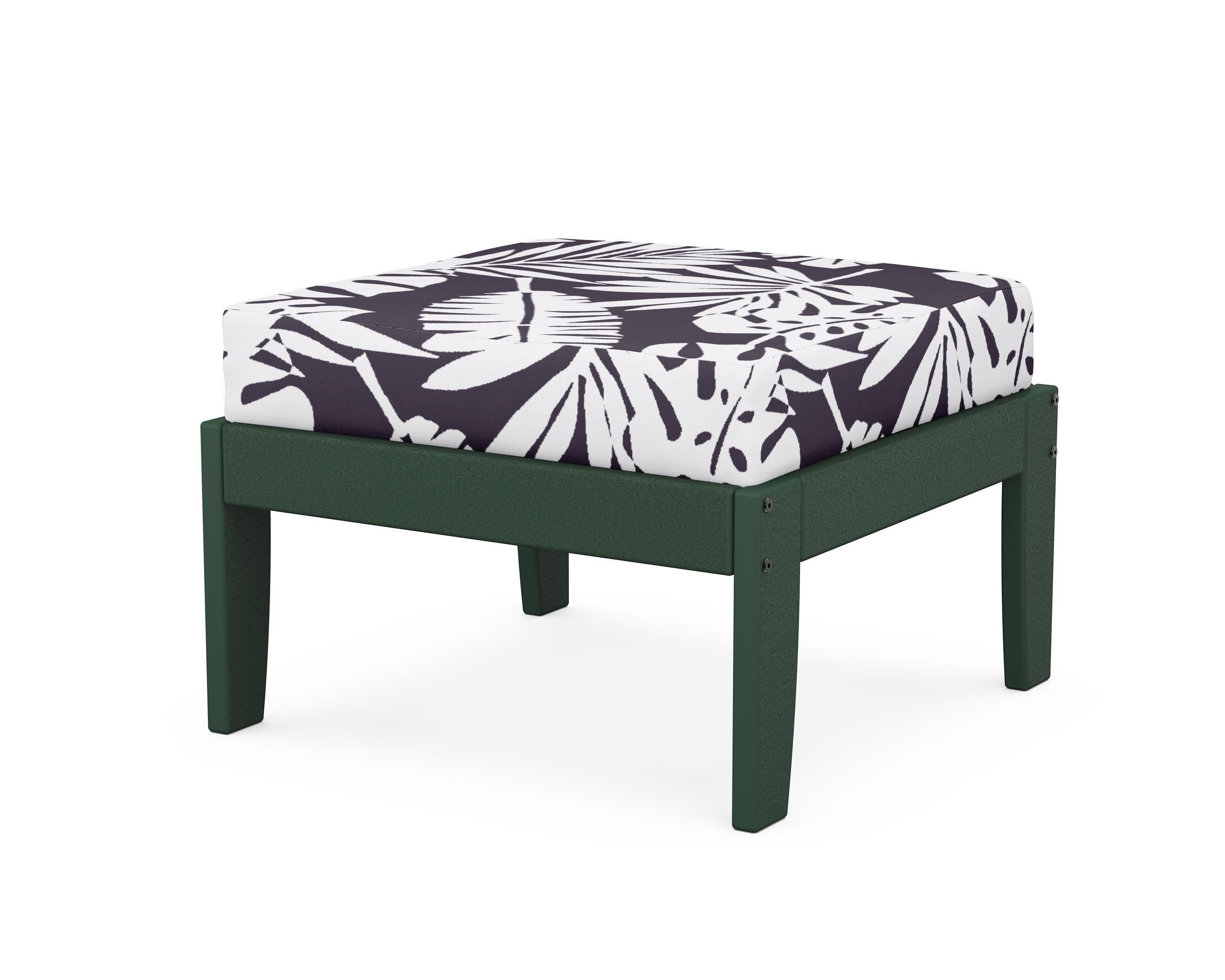 Modular Ottoman - Classic in Green / Leaf Navy