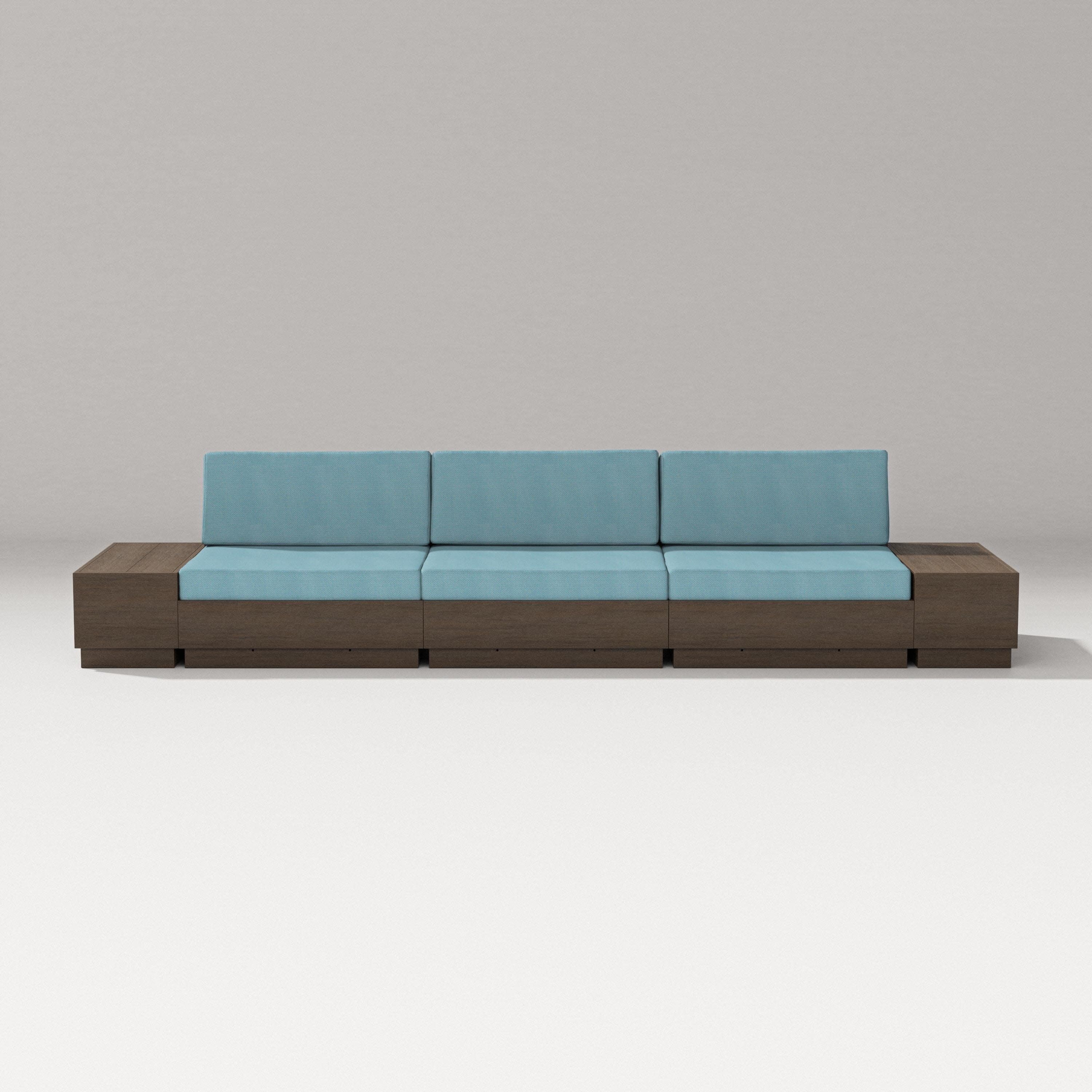 Elevate Straight Sectional in Kona / Lattice Sky Blue