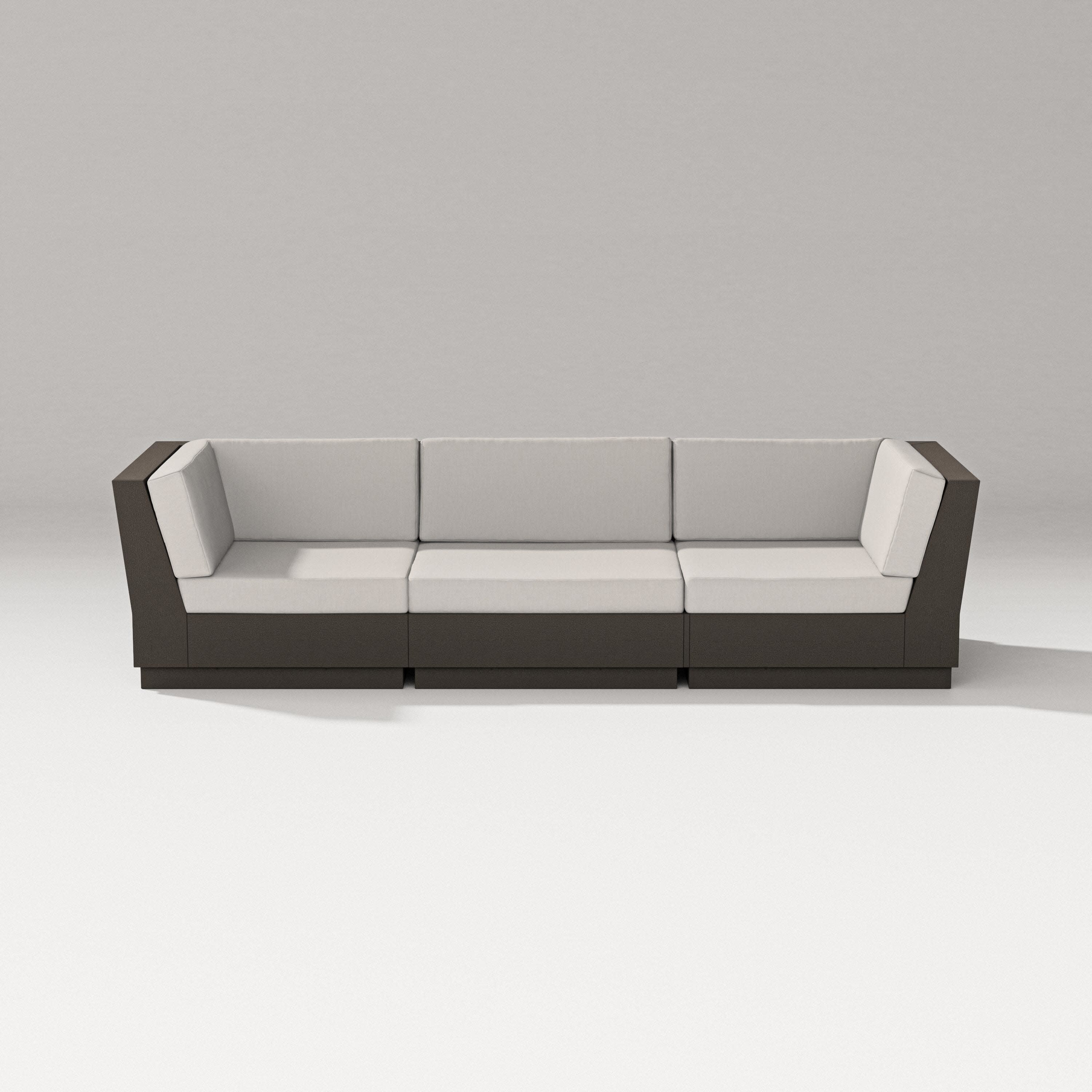 Elevate Sofa Sectional in Vintage Coffee / Cast Ash