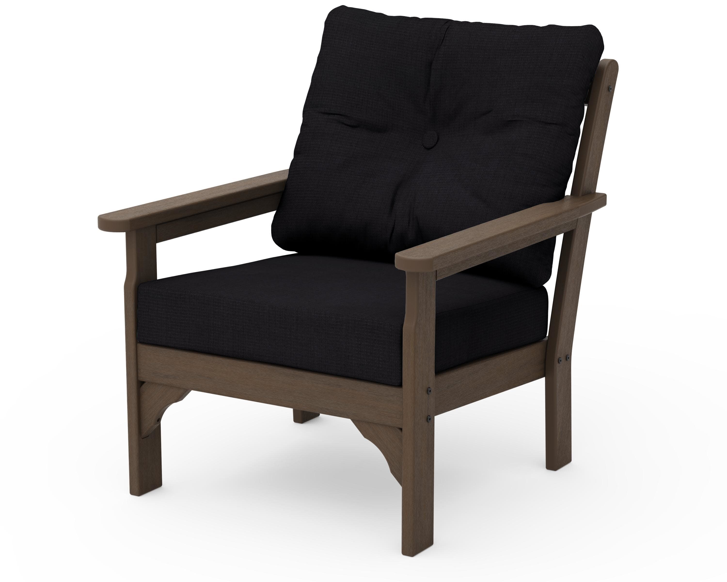 Vineyard Deep Seating Chair in Kona / Midnight Linen