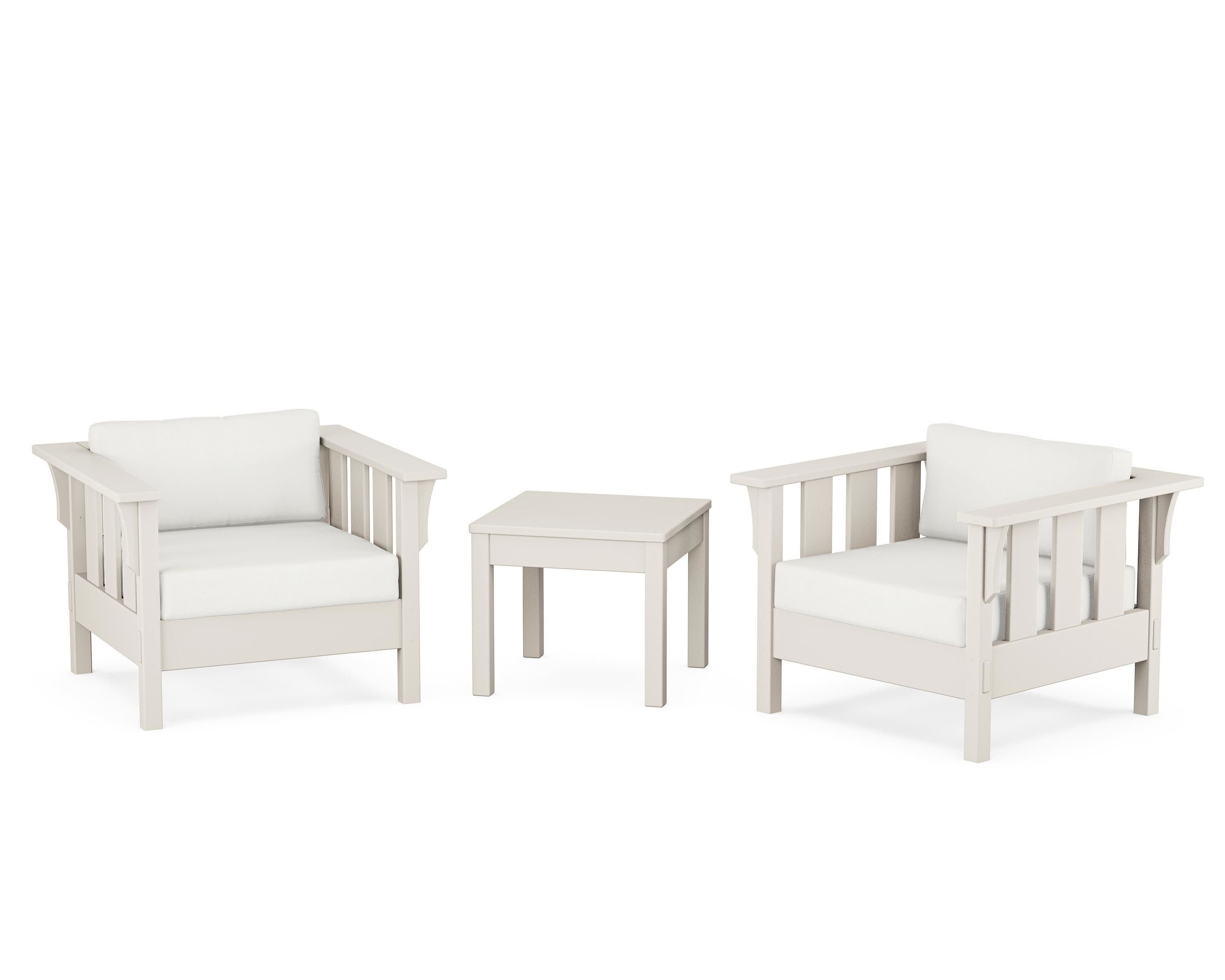 Acadia 3-Piece Deep Seating Set in Sand / Natural Linen