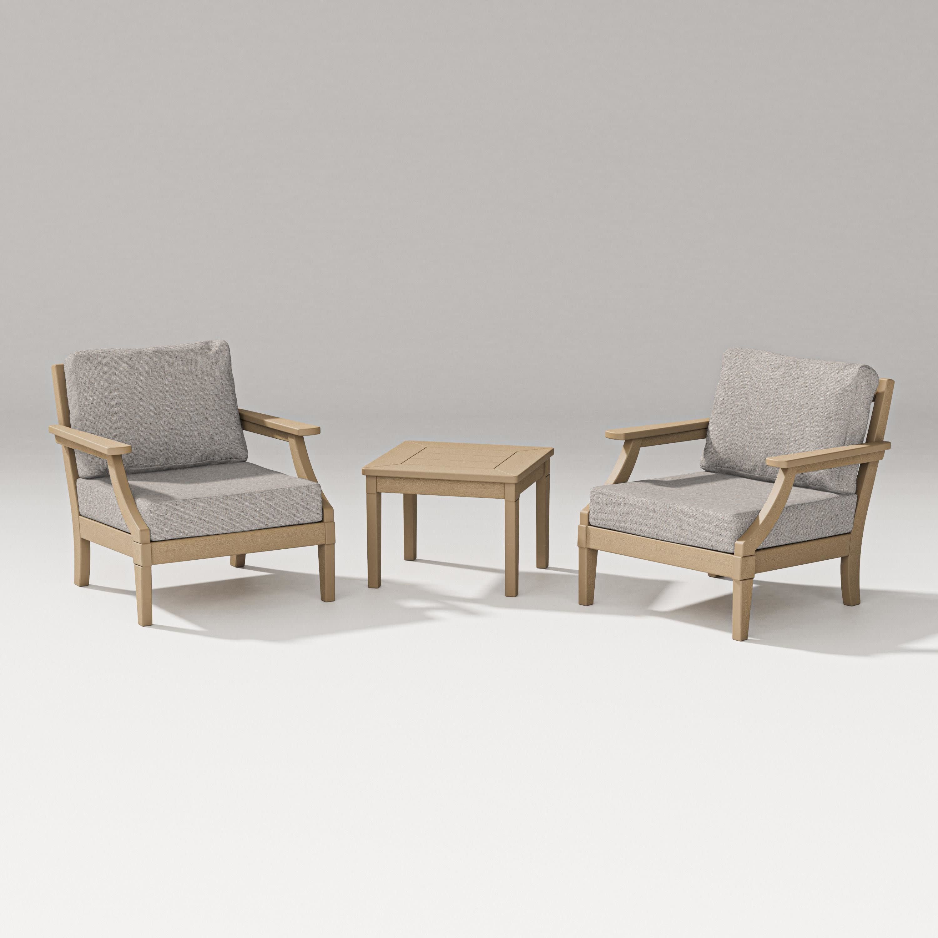Estate 3-Piece Lounge Chair Set in Vintage Sahara / Weathered Tweed