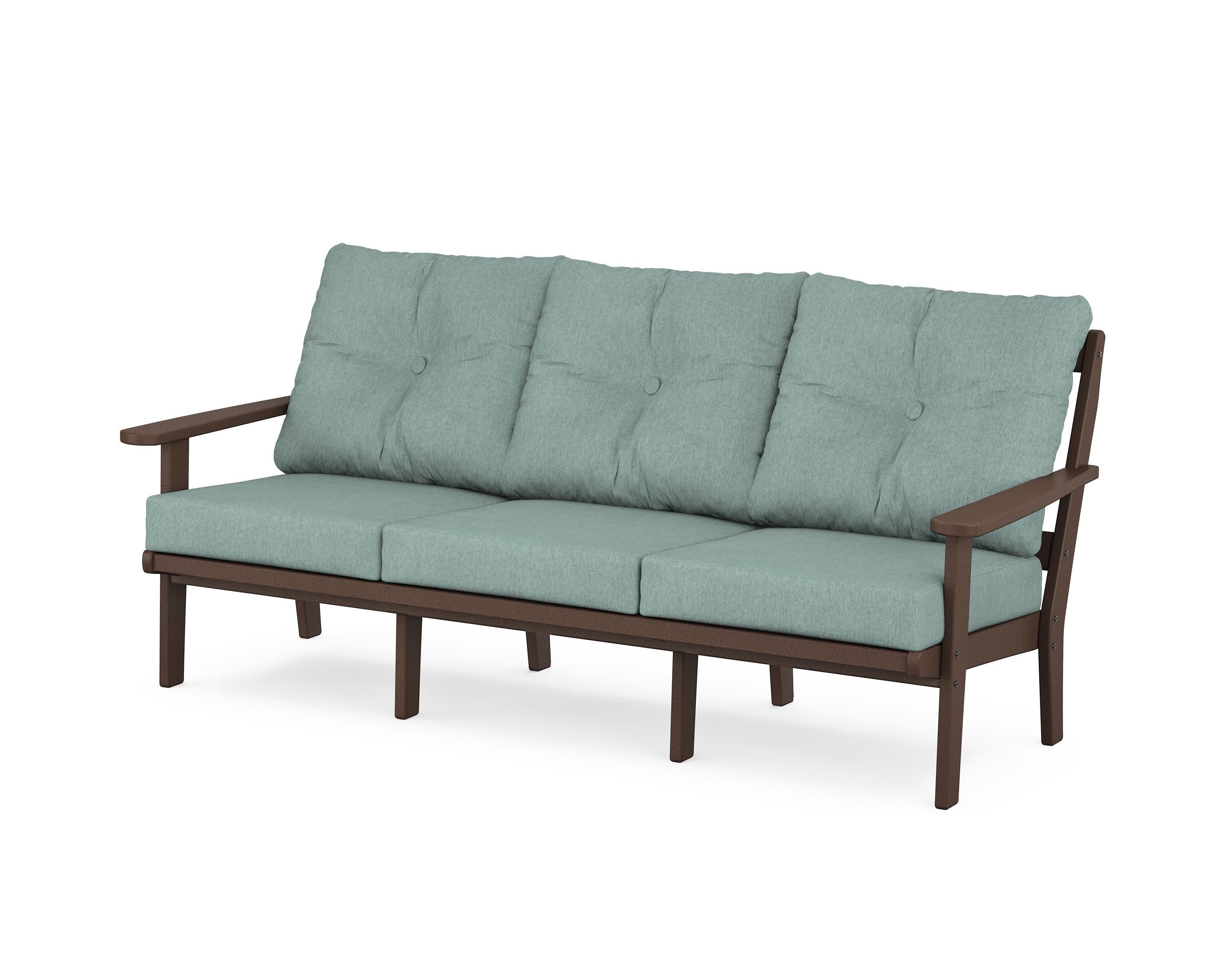 Mission Deep Seating Sofa in Mahogany / Glacier Spa