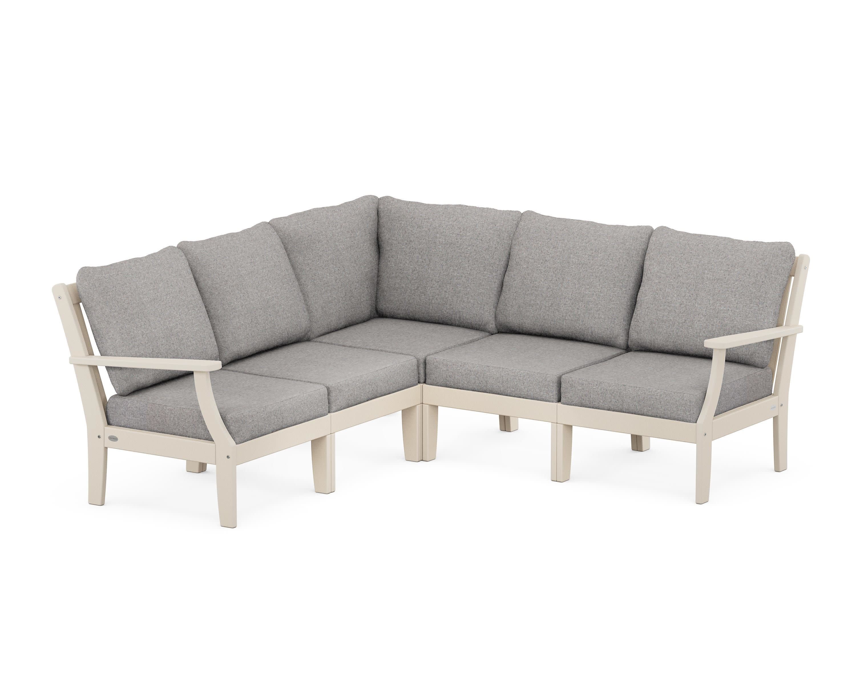 Braxton Modular 5-Piece Deep Seating Set in Sand / Grey Mist
