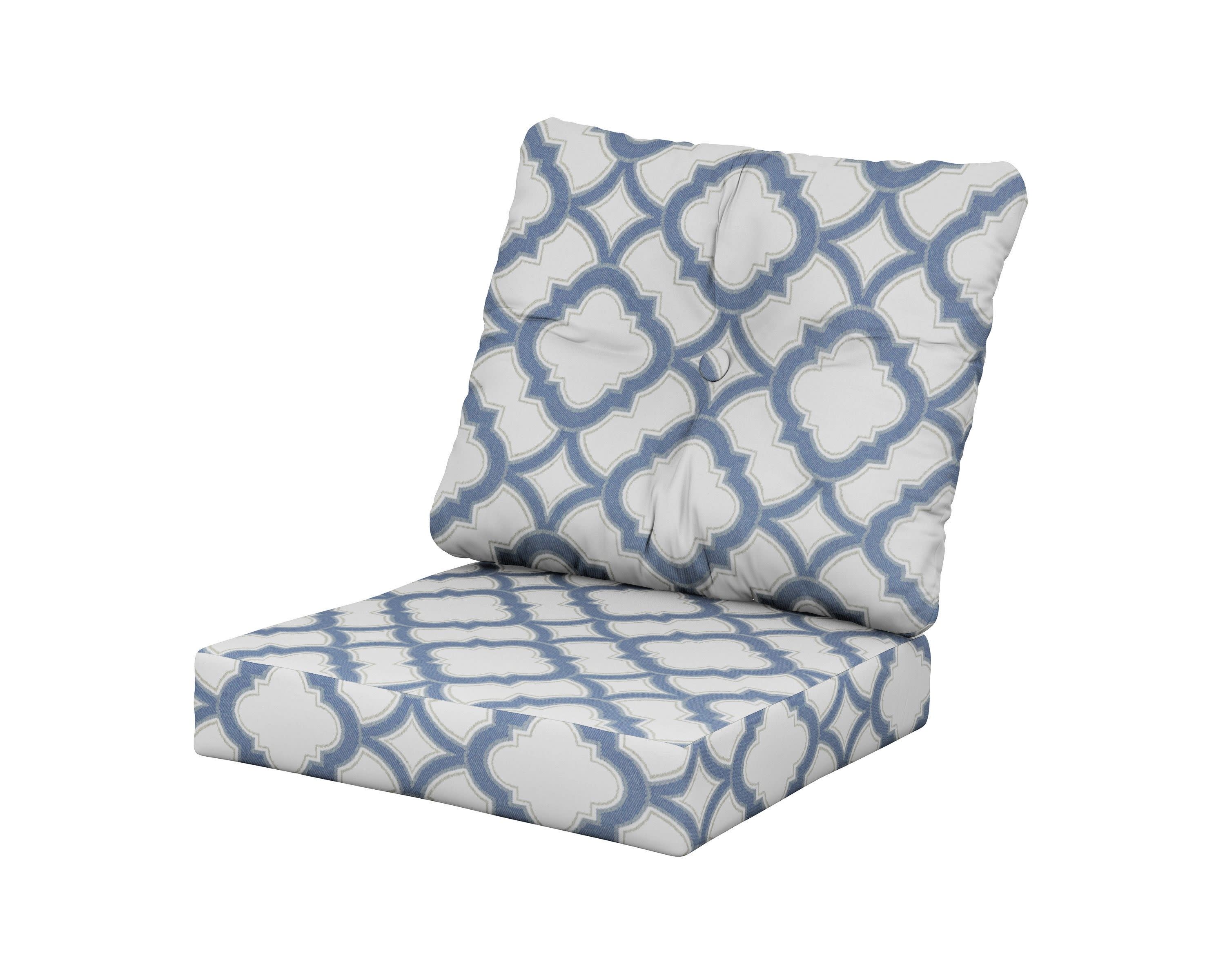 Prescott Seat/Back Cushions in Trellis Sky Blue