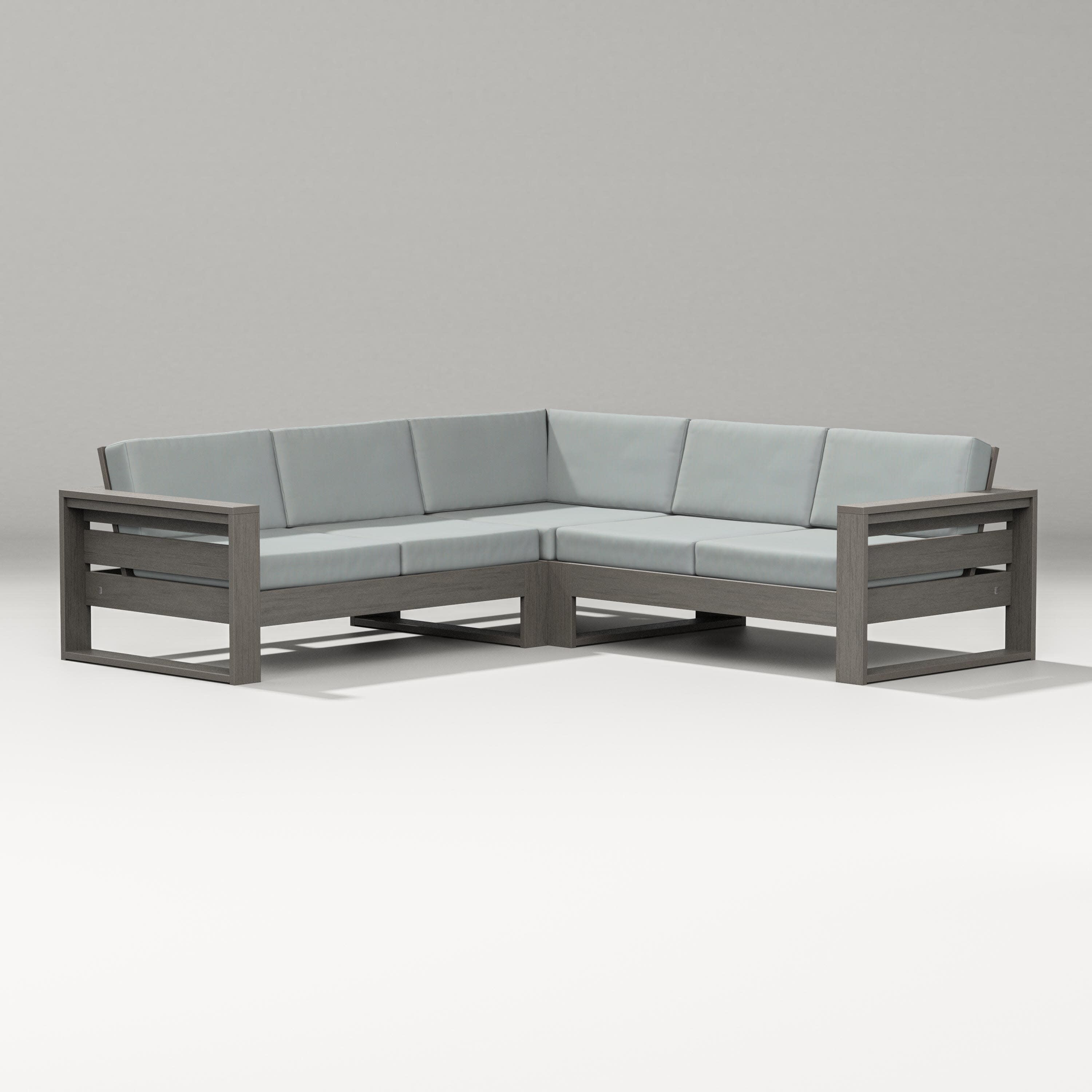 Latitude Corner Sectional in Driftwood / Spa