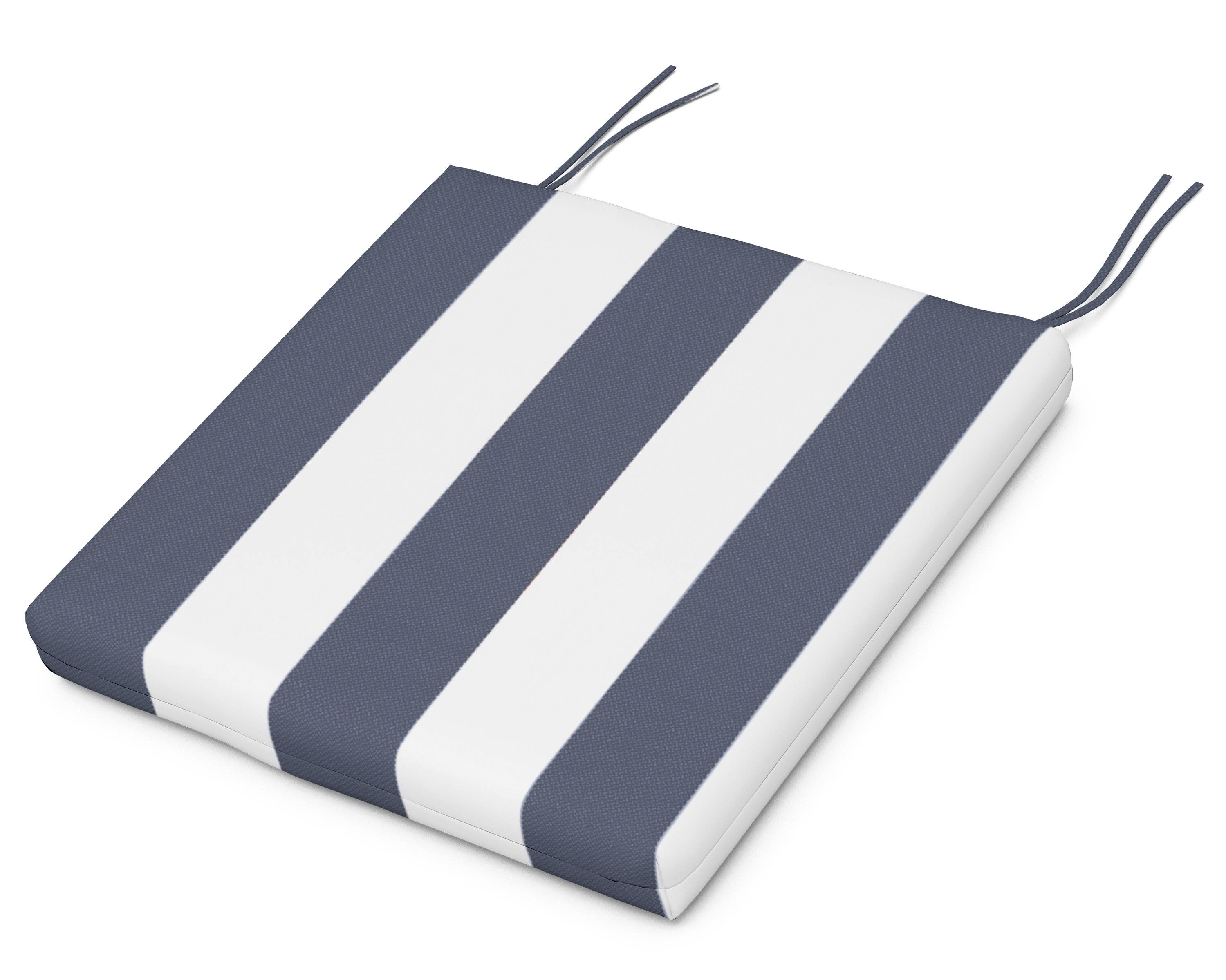 EDGE Dining Cushion 19.5"D x 19.5"W x 2.5"H in Montdor Navy