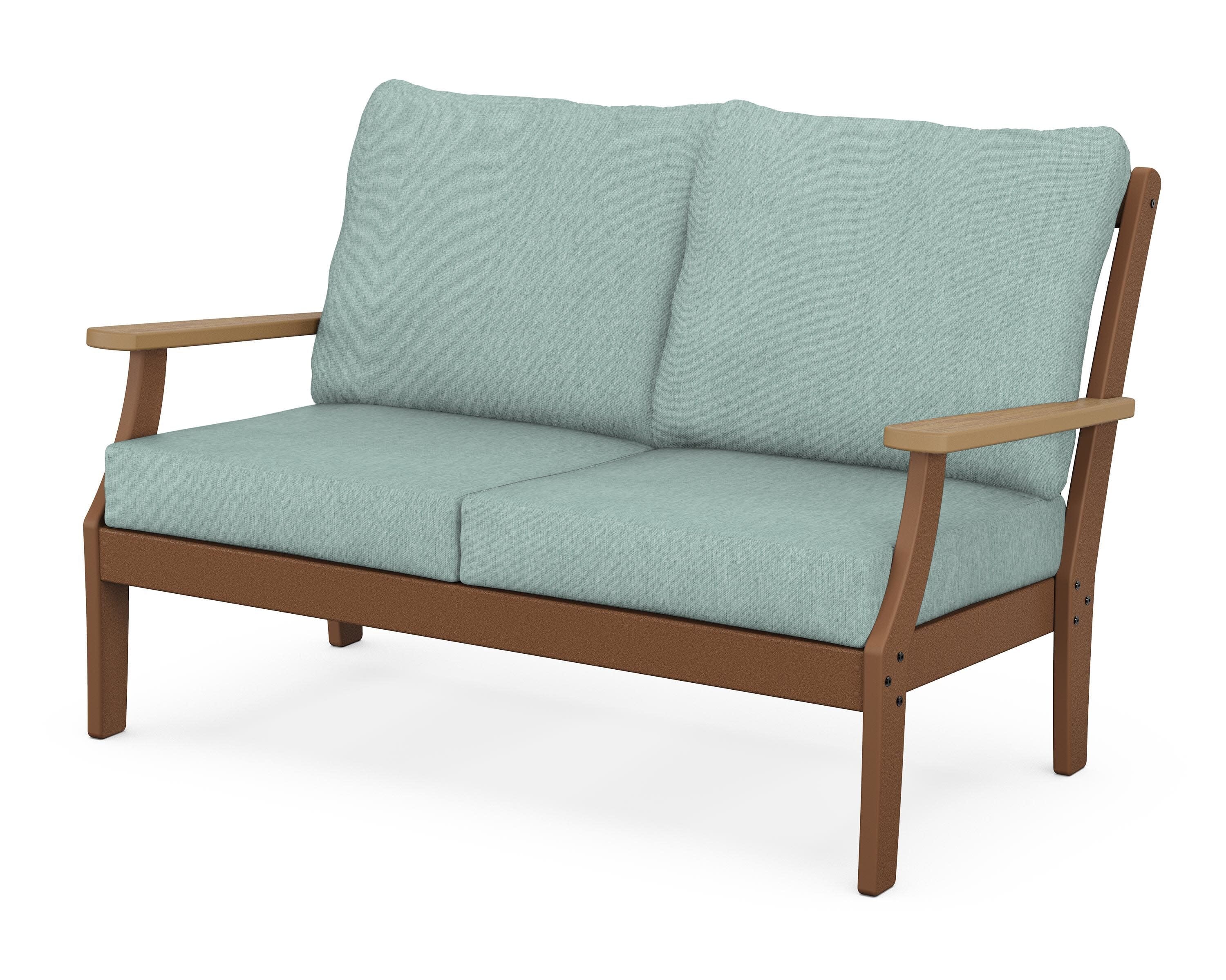 Braxton Deep Seating Loveseat in Teak / Natural / Glacier Spa