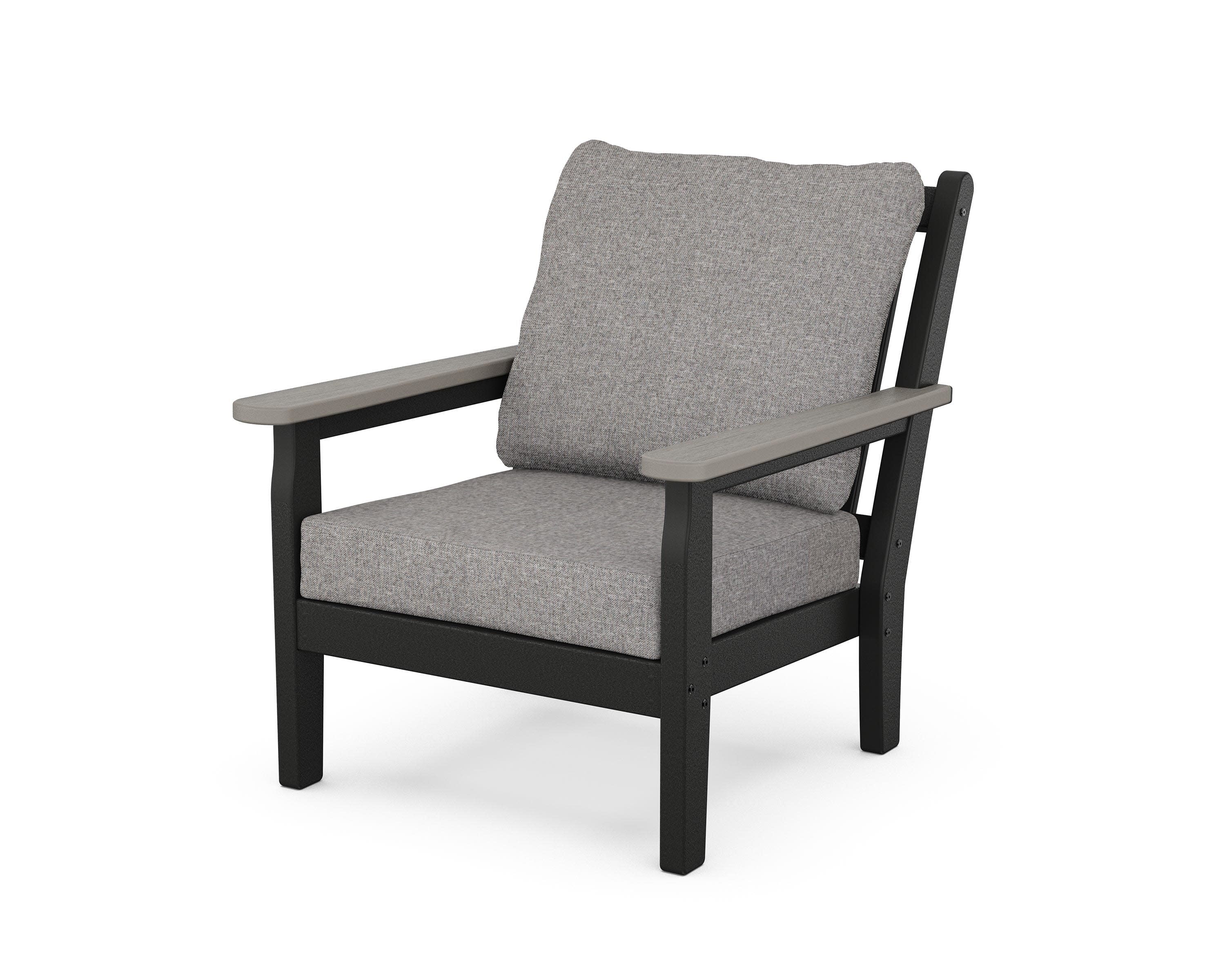 Chippendale Deep Seating Chair in Black / Driftwood / Grey Mist
