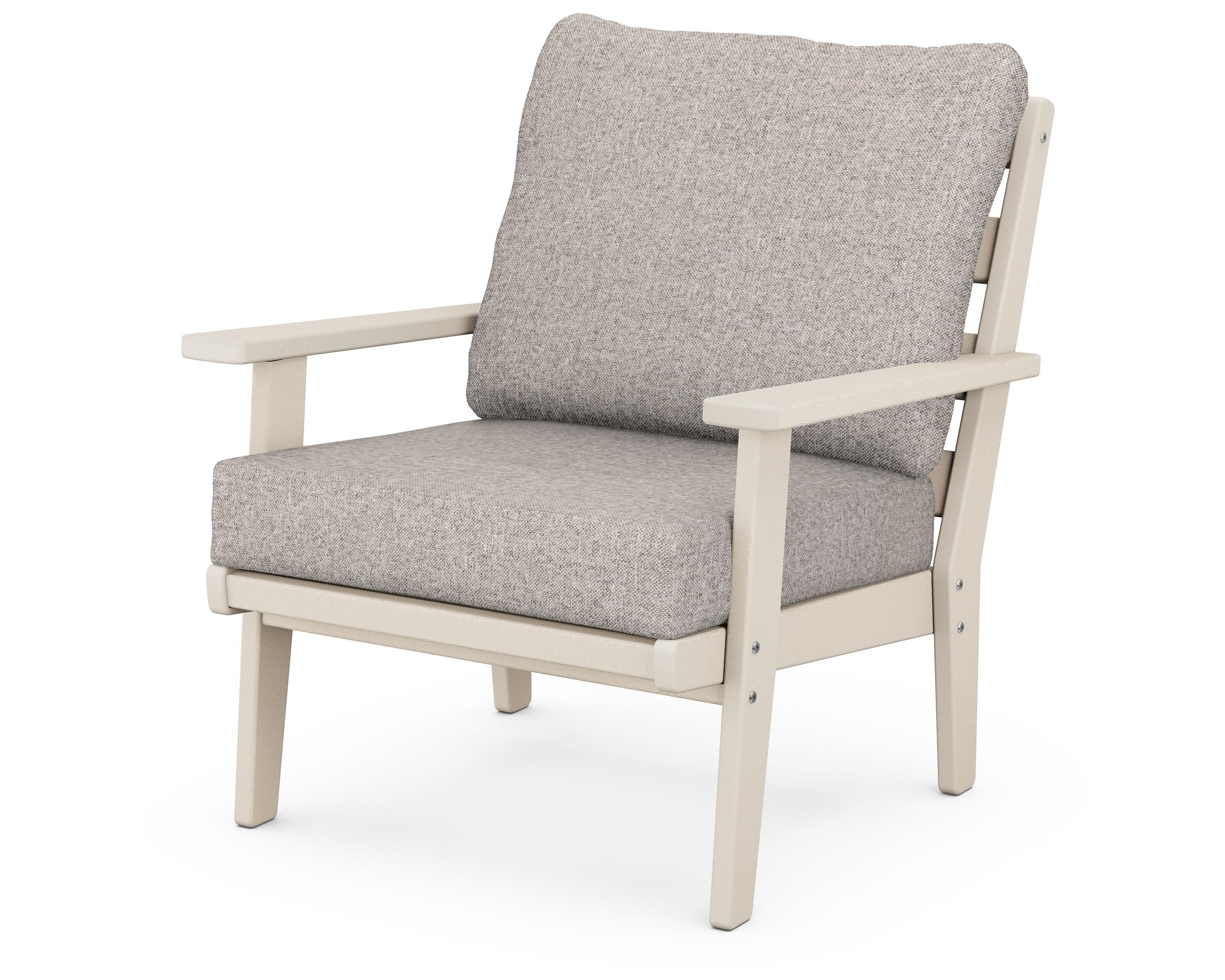 Grant Park Deep Seating Chair in Sand / Weathered Tweed