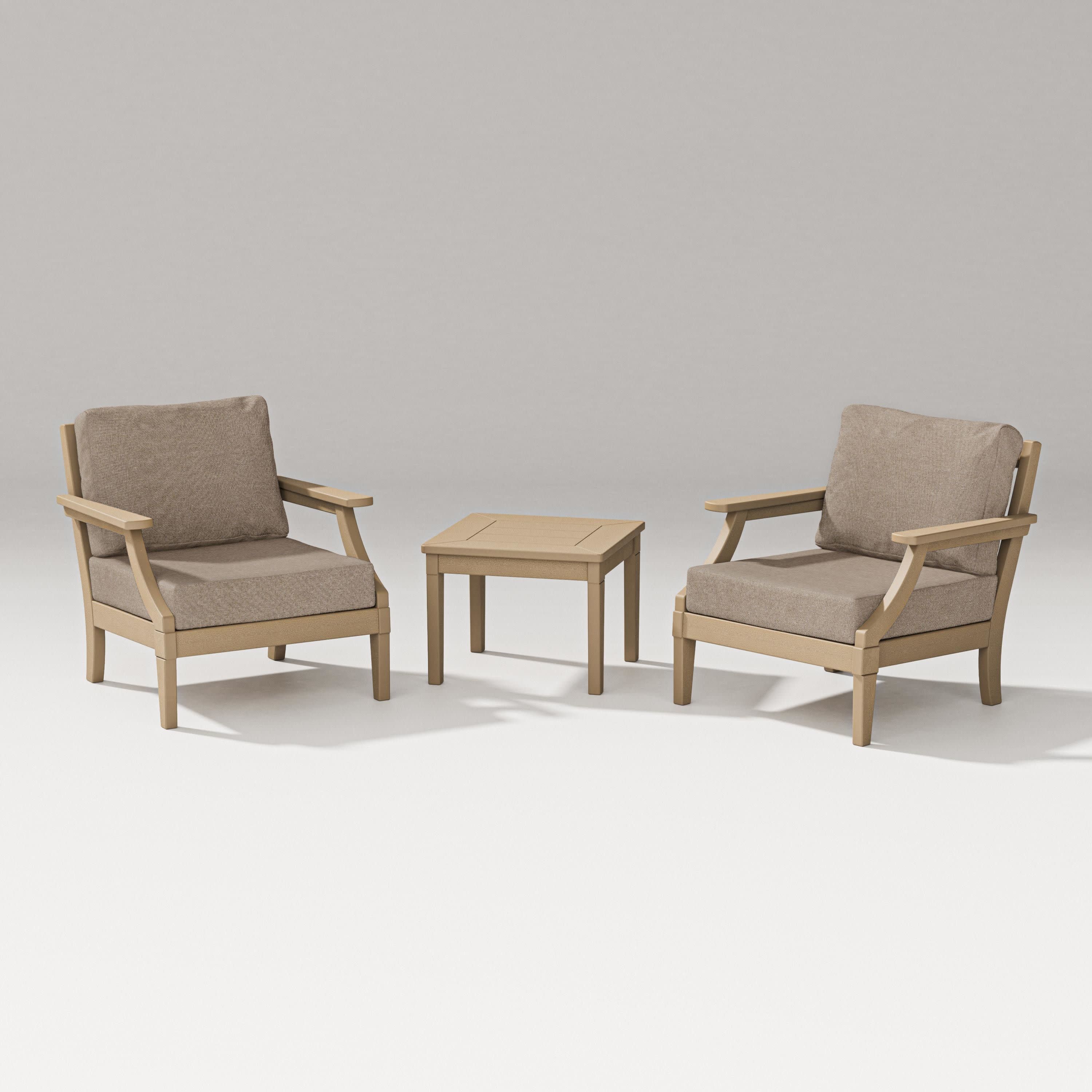 Estate 3-Piece Lounge Chair Set in Vintage Sahara / Spiced Burlap